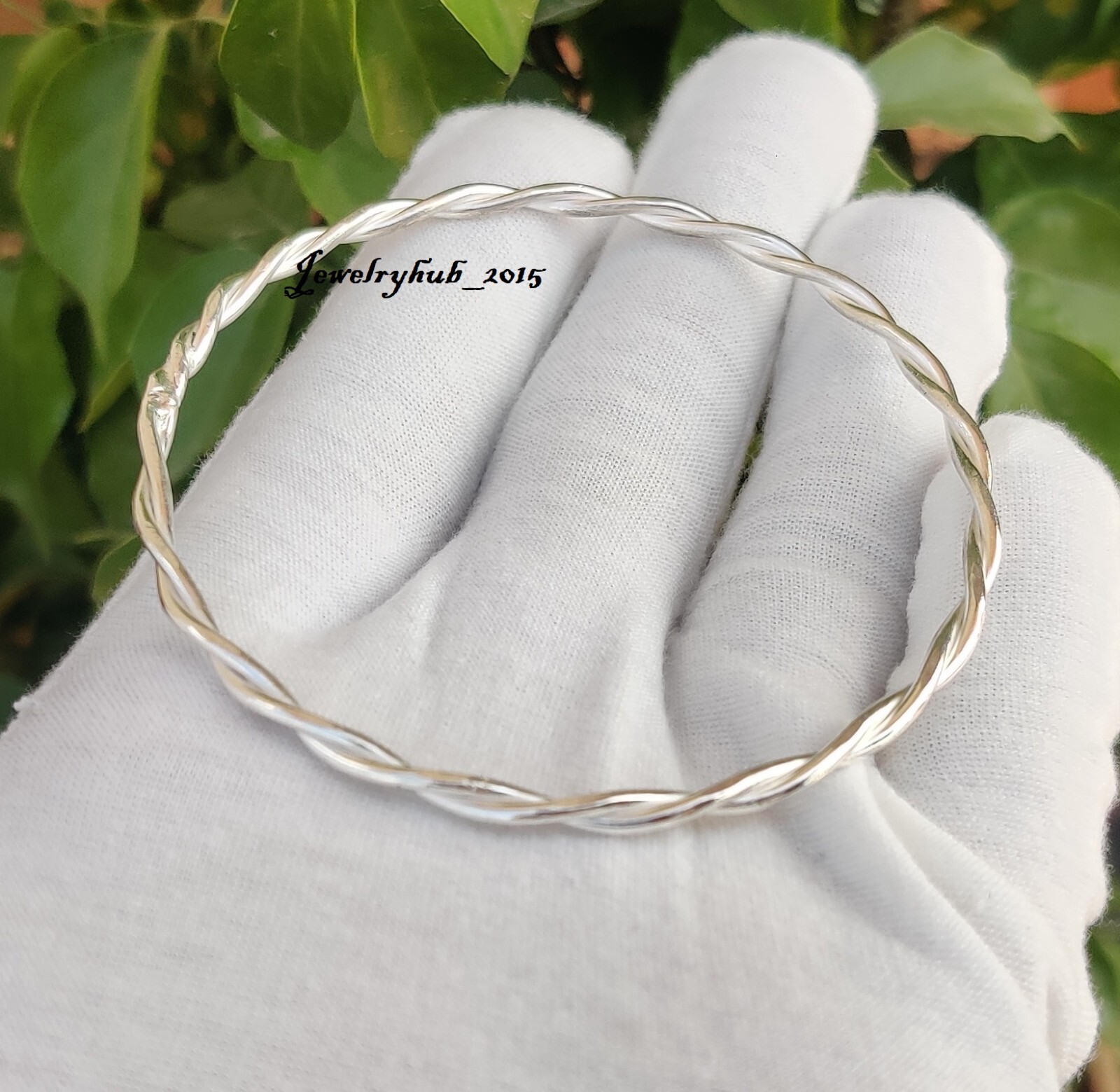 Two Wire Rolled Bangle 925 Sterling Silver Handmade Jewelry Gift For Her PG024