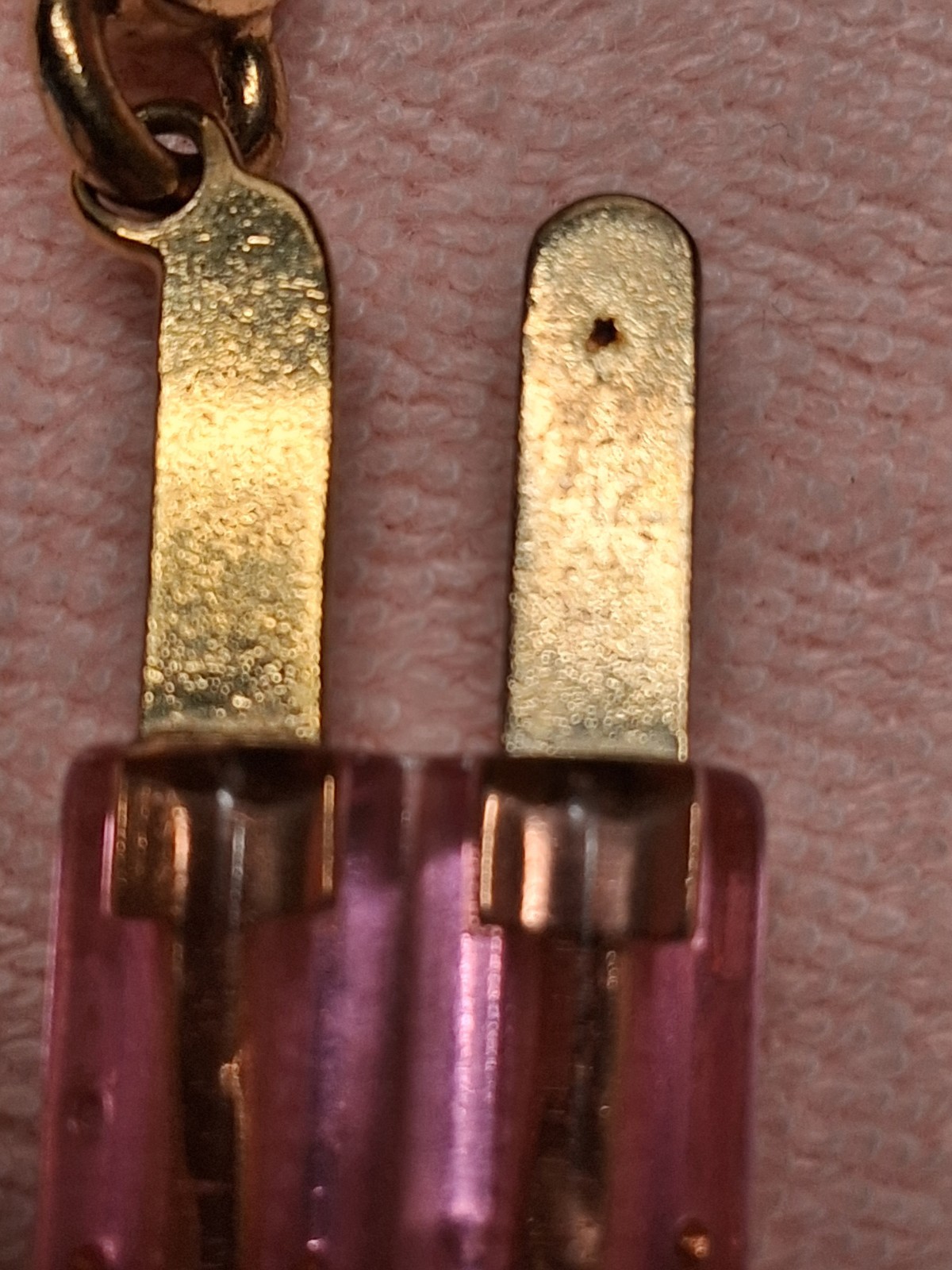 Juicy Couture Pink Popsicle Crystal Charm Pendant Gold Plated 2000’s