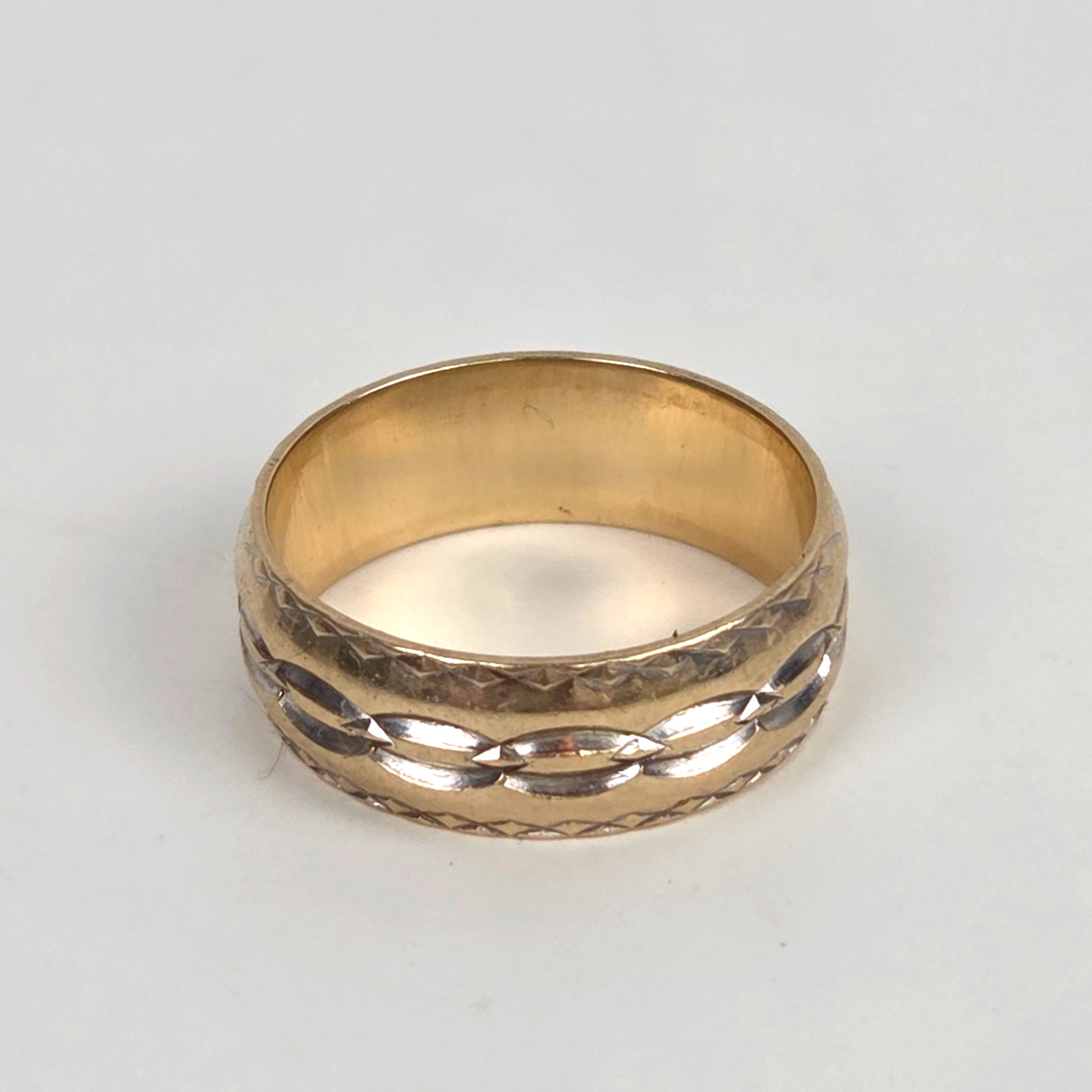 14K Vintage Yellow Gold SZ 7.75 ArtCarved Woven Braid Band