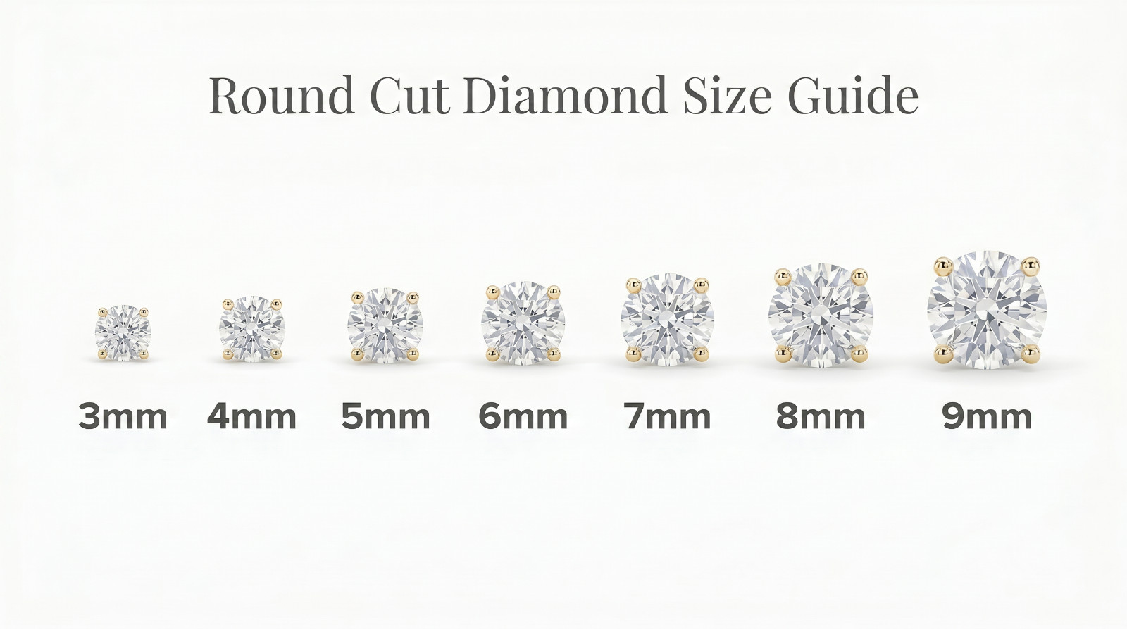 14K Solid Gold Round Solitaire Cut Cubic Zirconia Basket Push Back Stud Earrings