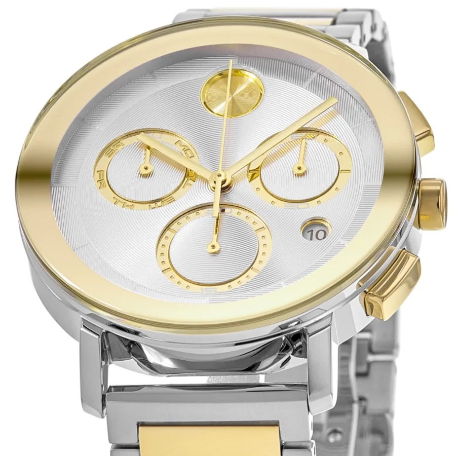 New Movado Bold Evolution Quartz Chronograph Silver Dial Men’s Watch 3601100