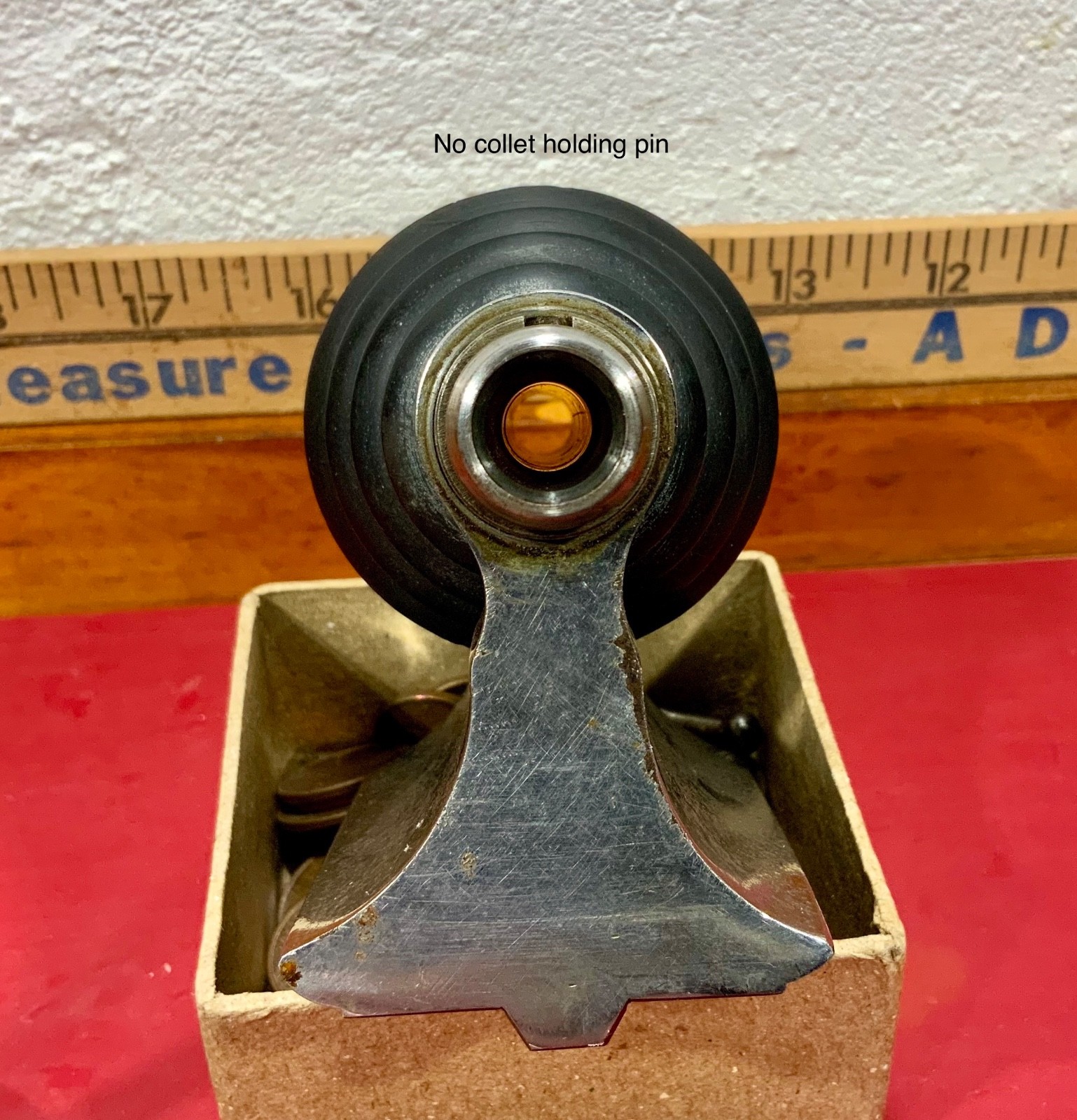 Antique Vintage 8mm Watchmaker Lathe Head Stock And Drawbar