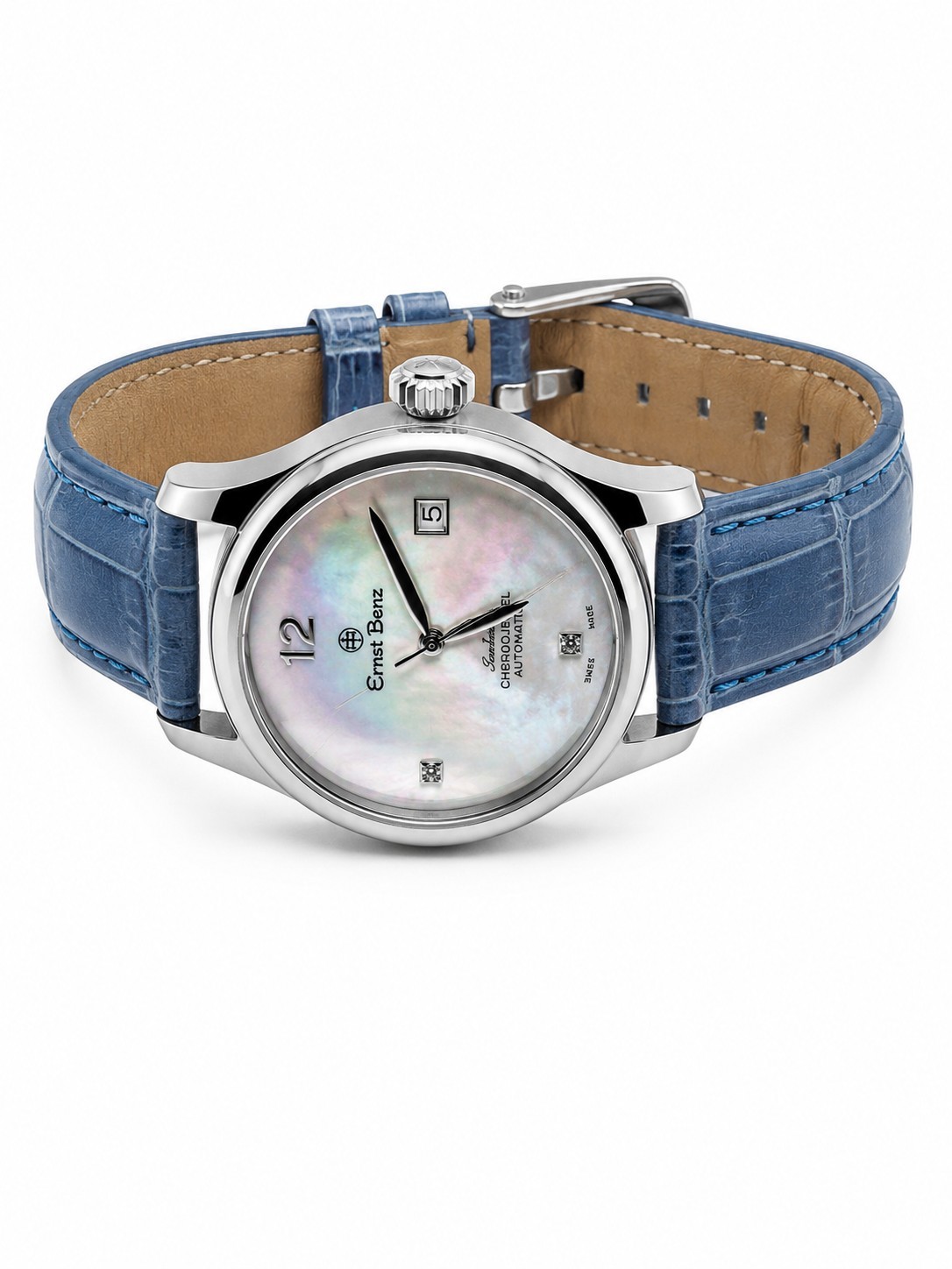 Ernst Benz Sophia Fiori Chronoscope Automatic Limited Edition 22 MOP Alligator