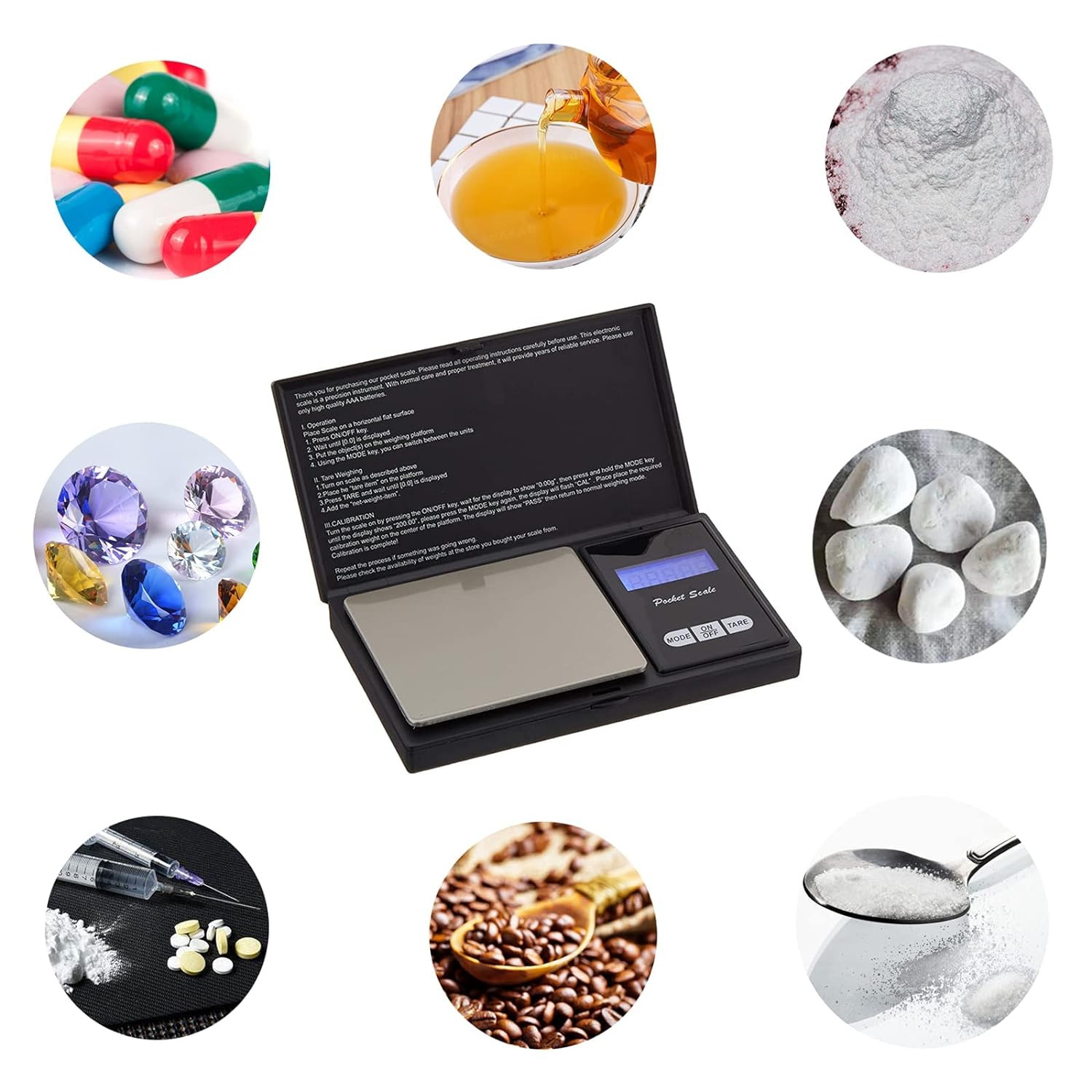 Compact Digital Pocket Scale With Tare Function And Backlit Display 500G
