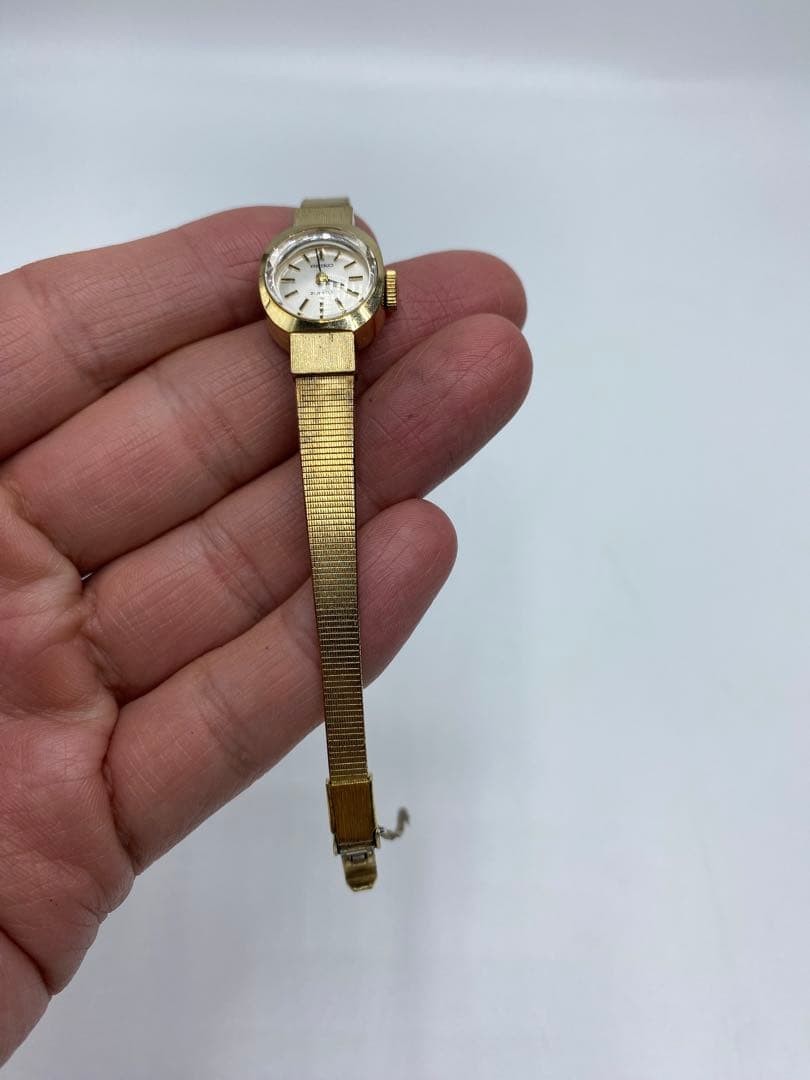 Excellent condition SEIKO 21 jewels gold analog manual winding watch 11-0340