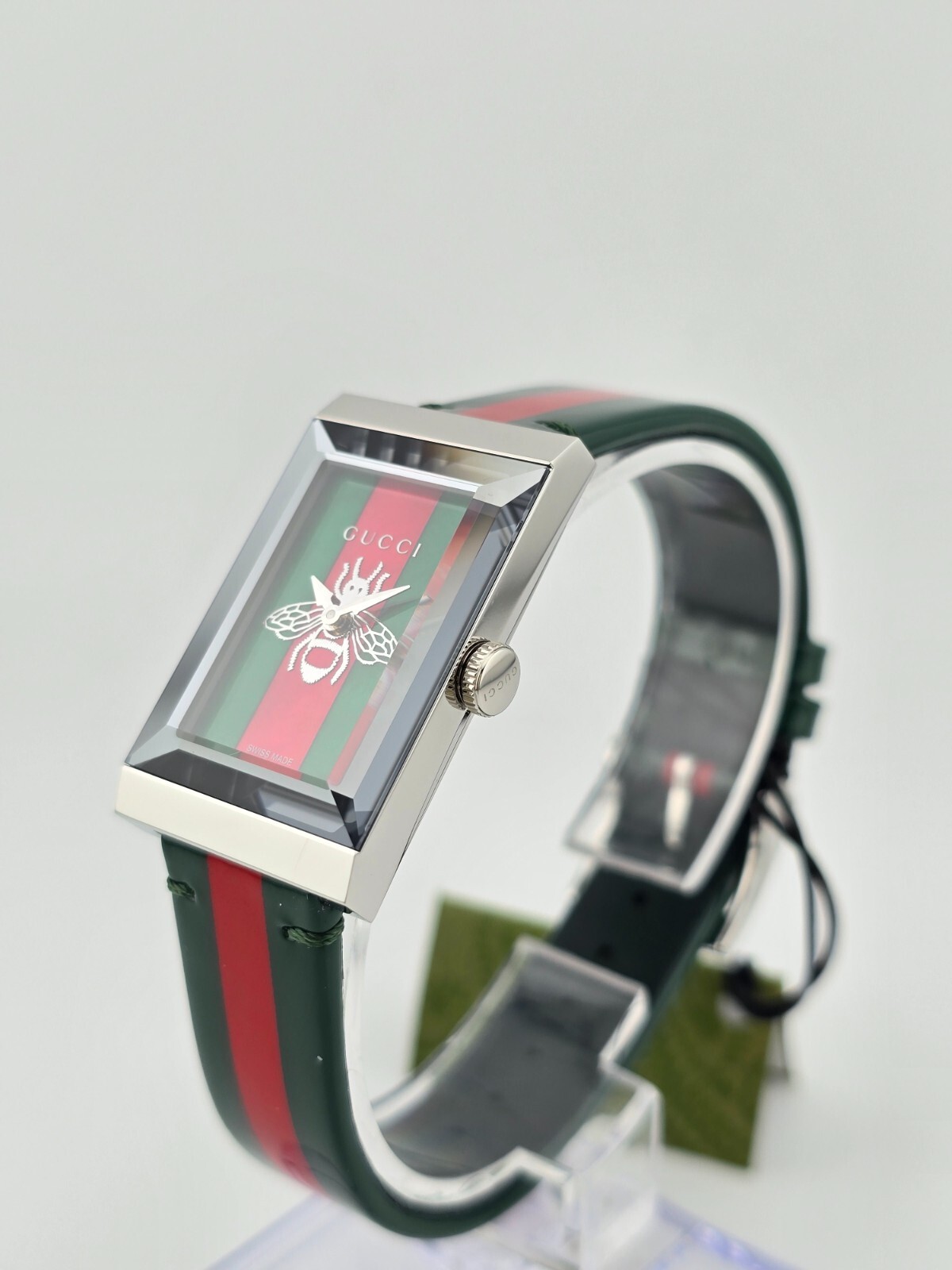 Gucci Women’s G-Frame Green and Red Swiss Quartz Watch – YA147408 ($1100 MSRP)