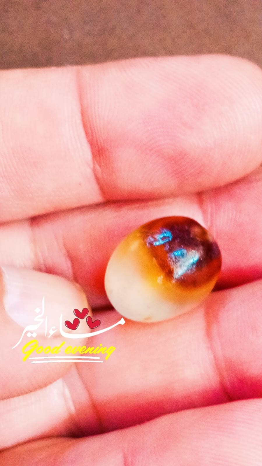 Rare Antique Natural Yemeni Pictorial Agate Aqeeq Loose Gemstone Old