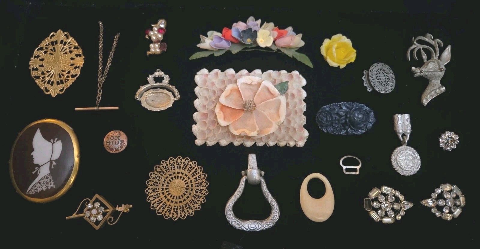 Antique Vintage Jewelry Findings Mixed Lot For Repair Restoration Junk GF