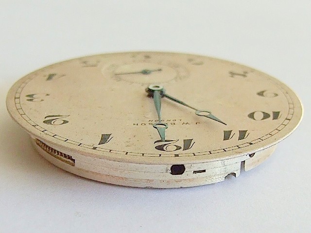 Cyma cal.777 J.W. Benson 17”’ pocket watch movement, dial & hands, working