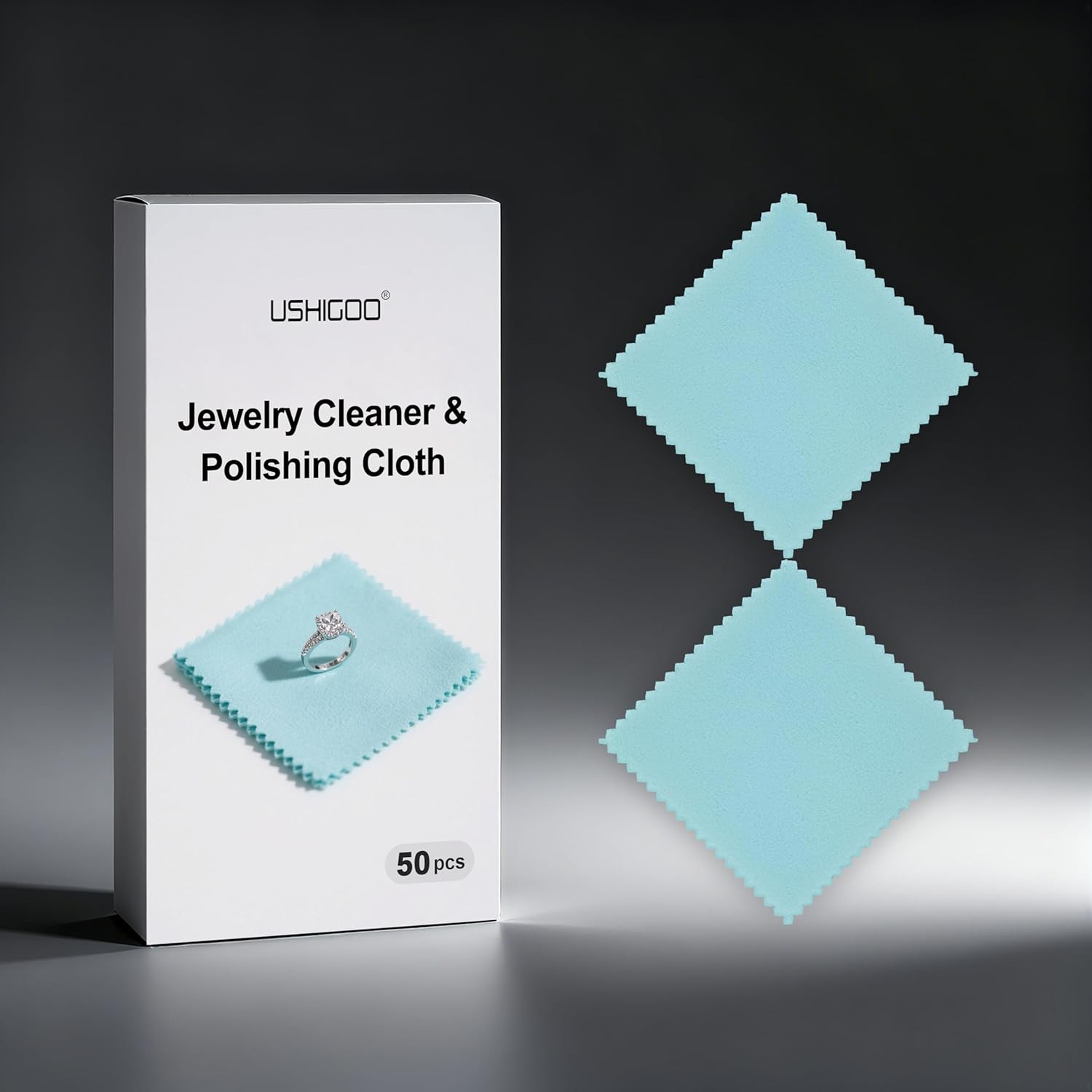 50pcs Silver Gold Platinum Jewelry Cleaning Polishing Cloth Easy Carry