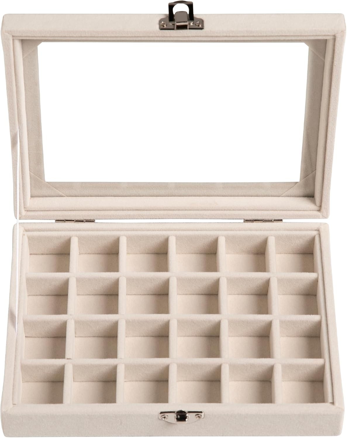 24 Grid Jewelry Tray, Velvet Stud Earring Organizer, Small Jewelry Organizer….