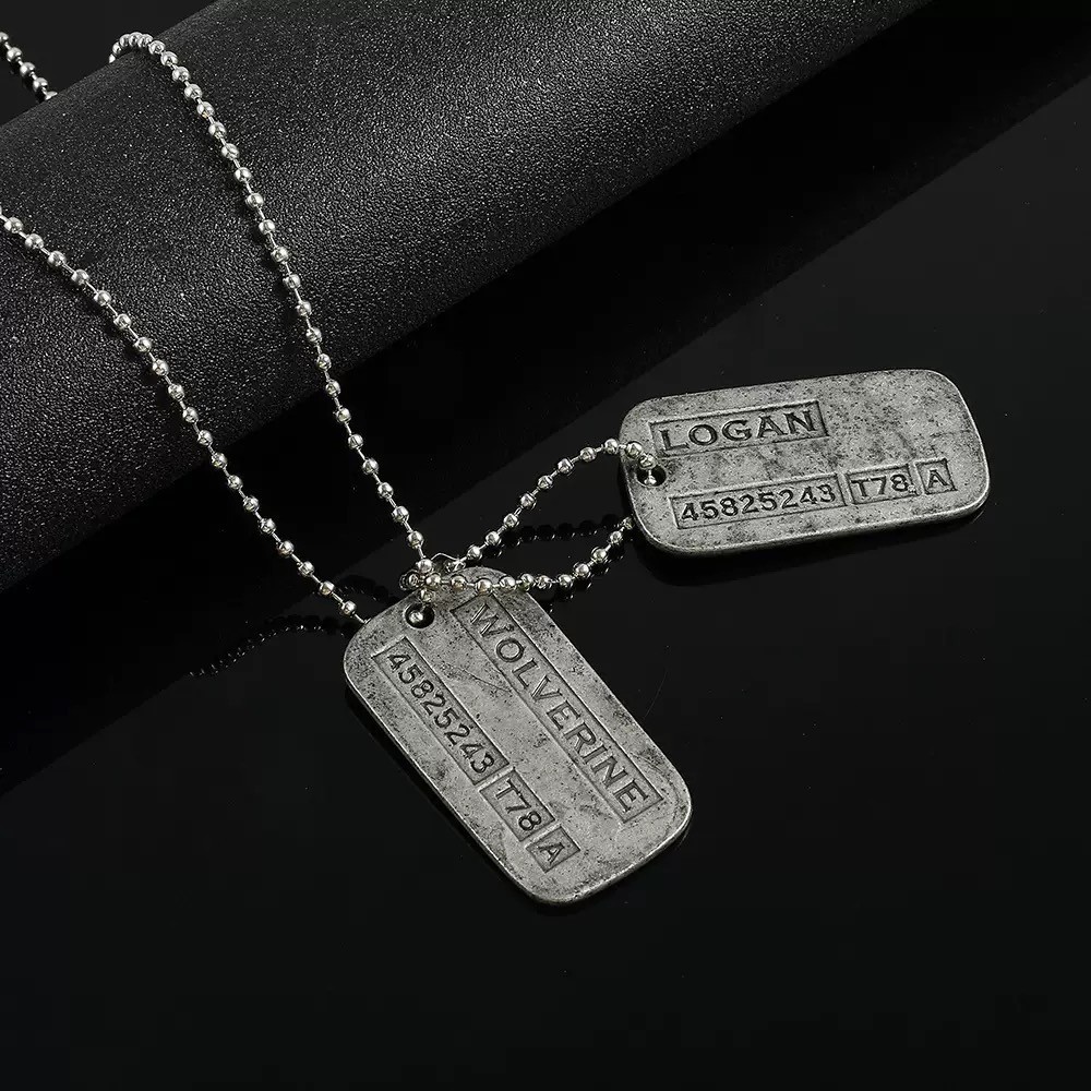 X-Men Origins Wolverines Dog Tag ID Necklace Marvel X Men Logan pendant jewelry