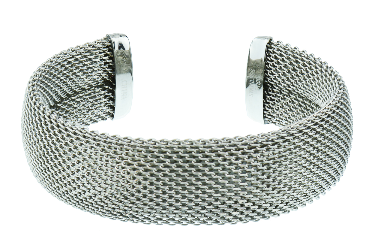 Stainless Steel Mesh Cuff Bracelet