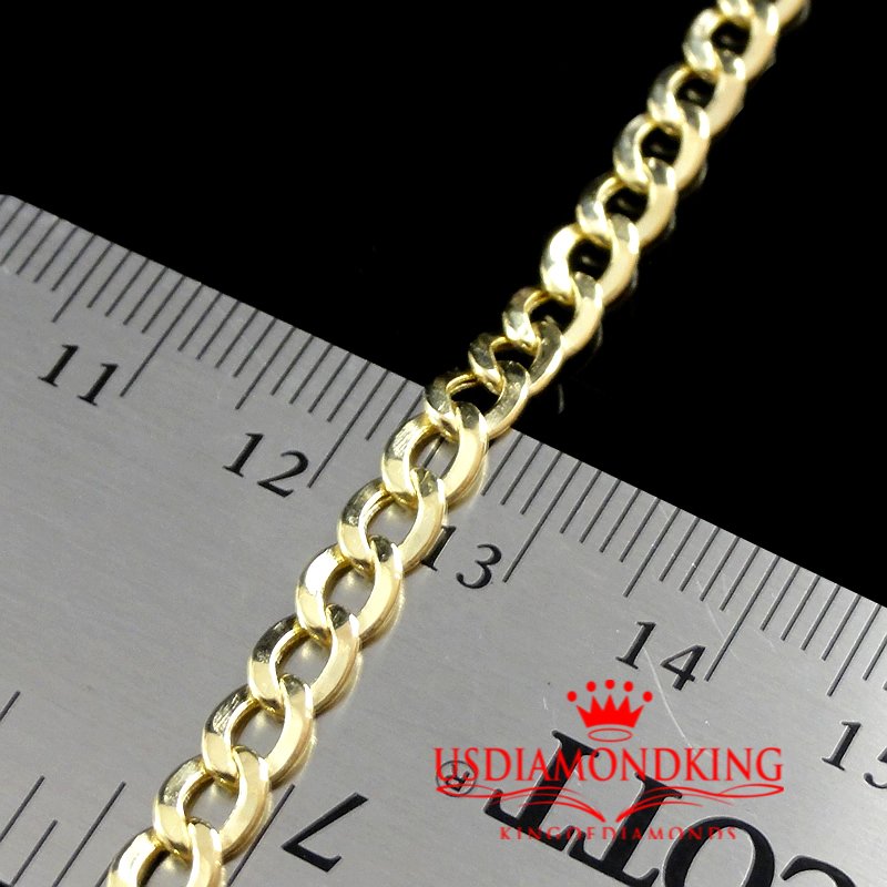 10K AUTHENTIC SOLID YELLOW GOLD CUBAN CURB LINK CHAIN NECKLACE 4.1 MM 16~24 INCH