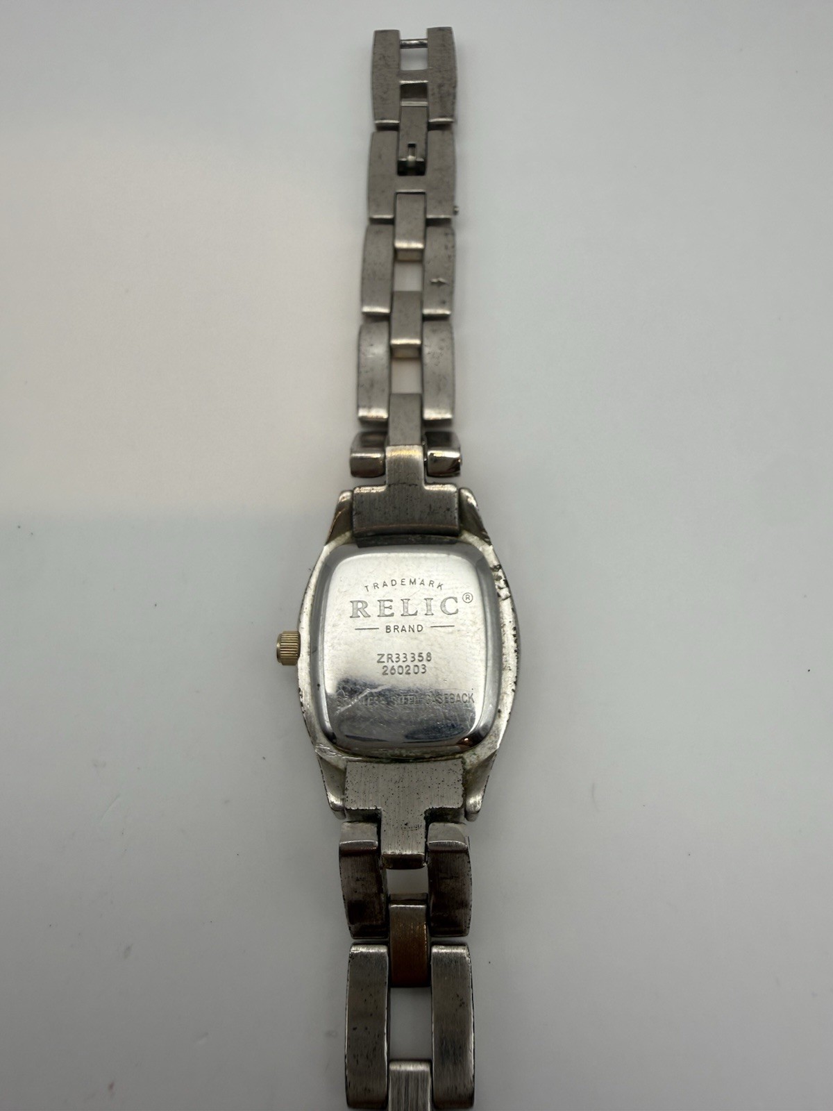 Relic Folio Women’s Quartz Analog Two-Tone Silver/Gold Bracelet Gold Dial