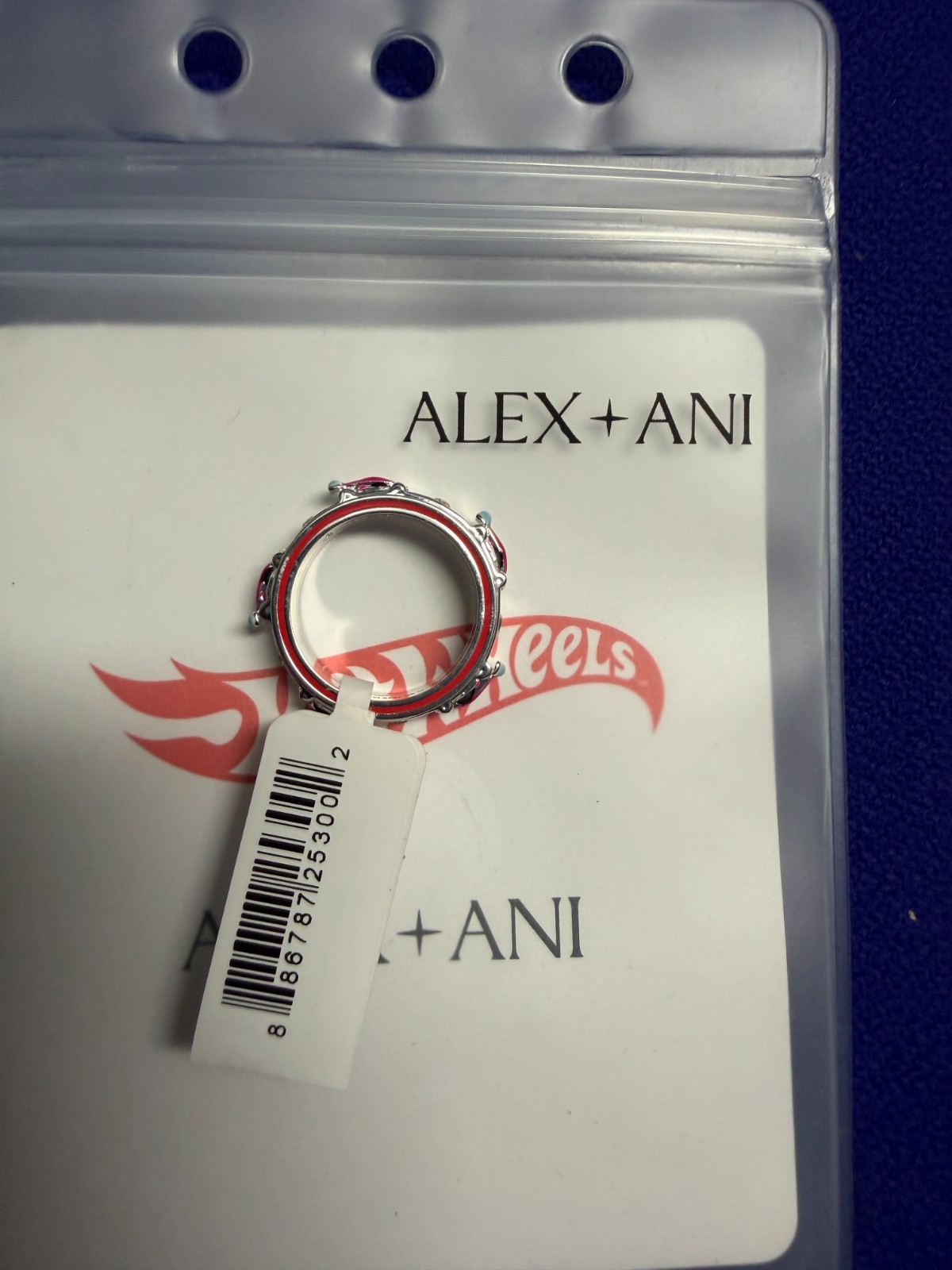 Alex And Ani Hot Wheels Fidget Ring Size 7 With Spinning Band NEW