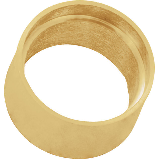 14k 18k 950 .925 Round Tube Bezel Set Setting w/Bearing One Stone Mount 1.75-8mm