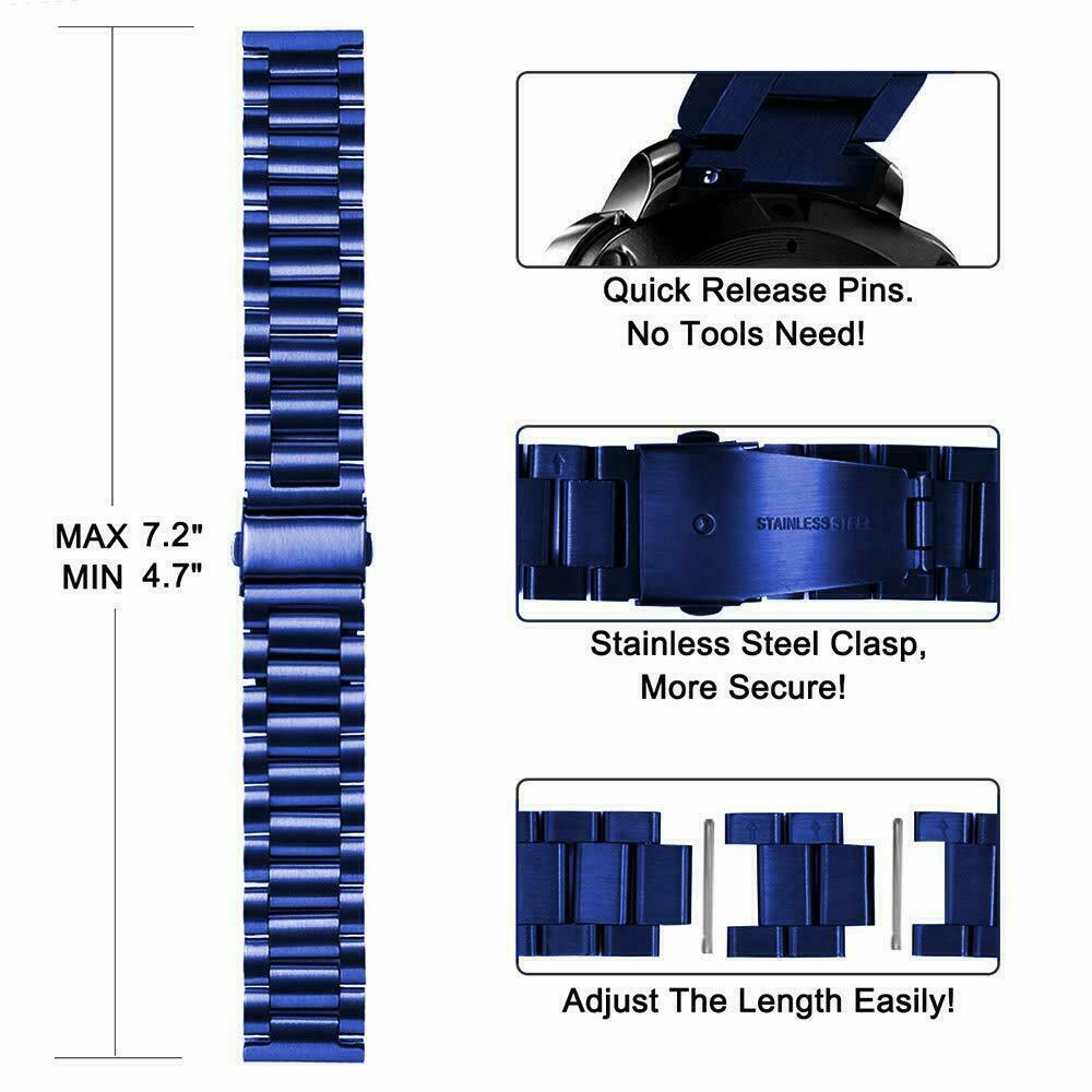 For Samsung Galaxy Watch 46mm R800 Stainless Steel Watch Band Strap Bracelet New