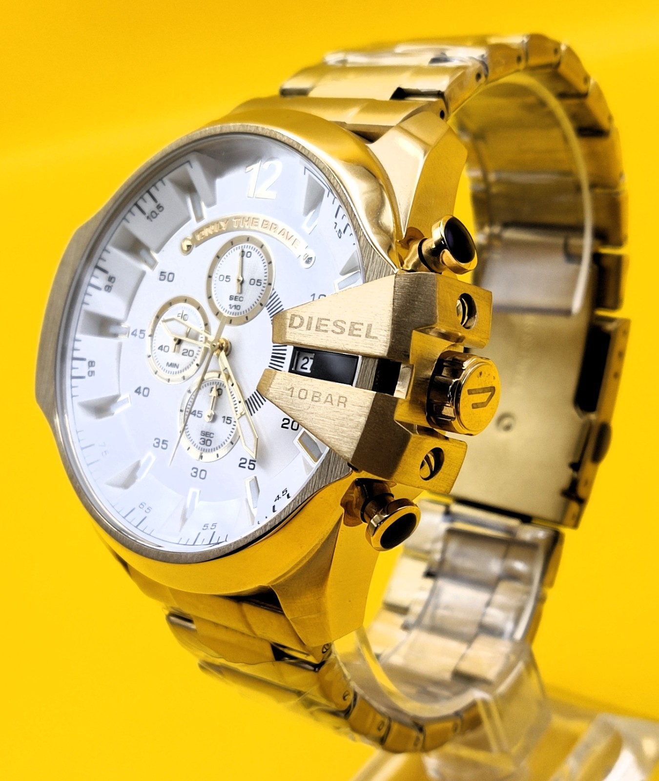 Premium Diesel Only The Brave 10 Bar White Dial Refurbished Men’s Wrist Watch
