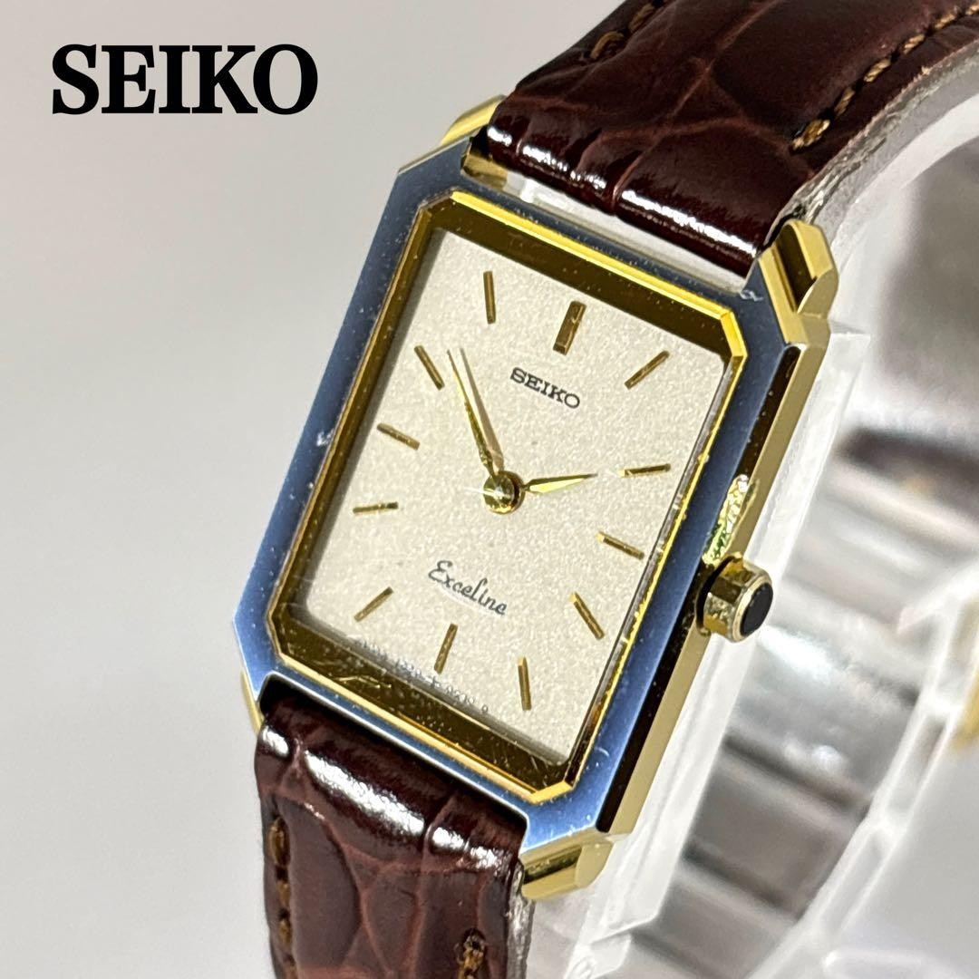 Seiko Exceline Quartz Ladies Watch 19mm Case White Dial wrist 16cm/6.3in