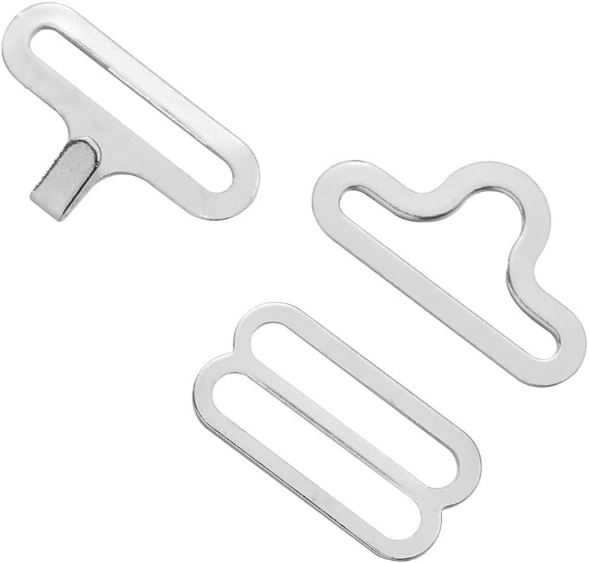 50 Sets Adjustable Bow Tie Hardware Clip Set, Metal Cravat Clip Hook Fastener fo