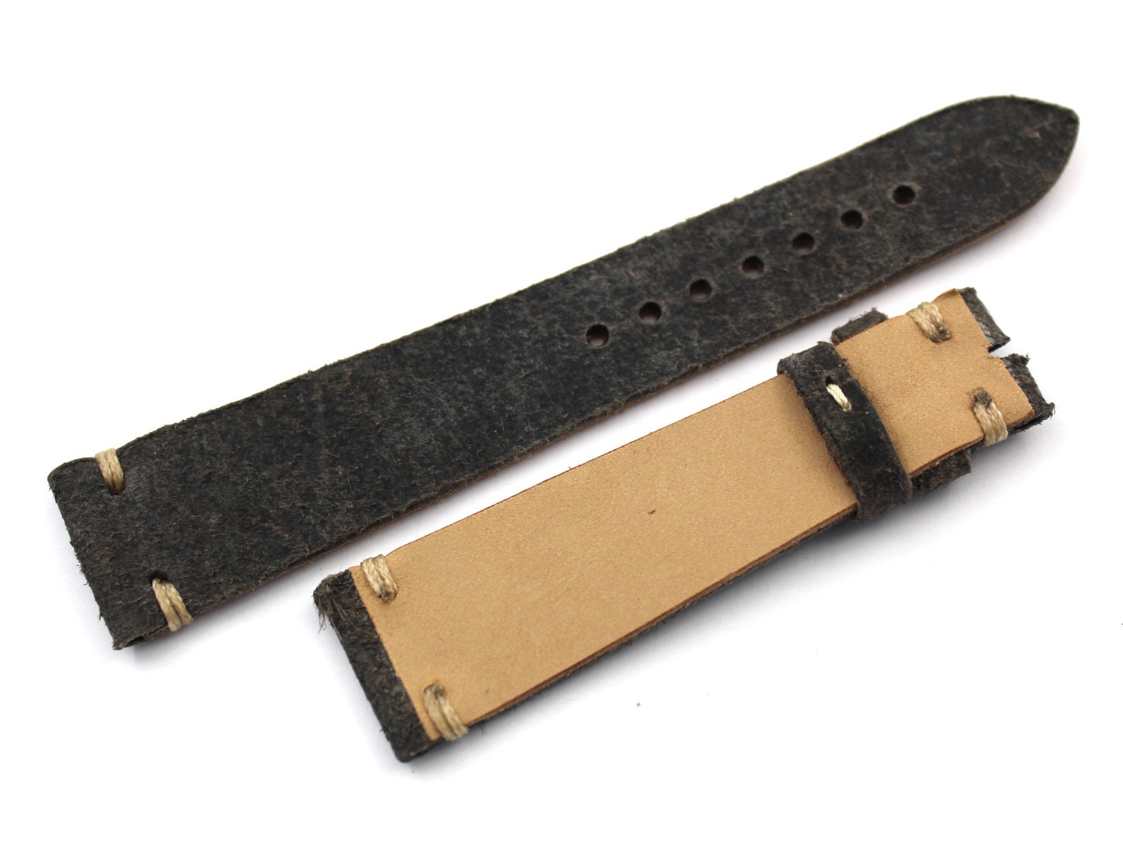 Mohawk Leather Watch Straps Charcoal Grey Various Sizes Accessories Parts