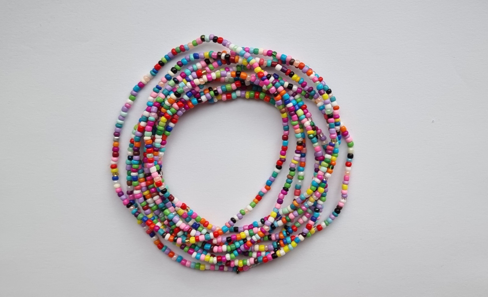 10x Anklet Ladies RANDOM Ankle Bracelet 11inch Multicoloured Stretchy Seed Beads