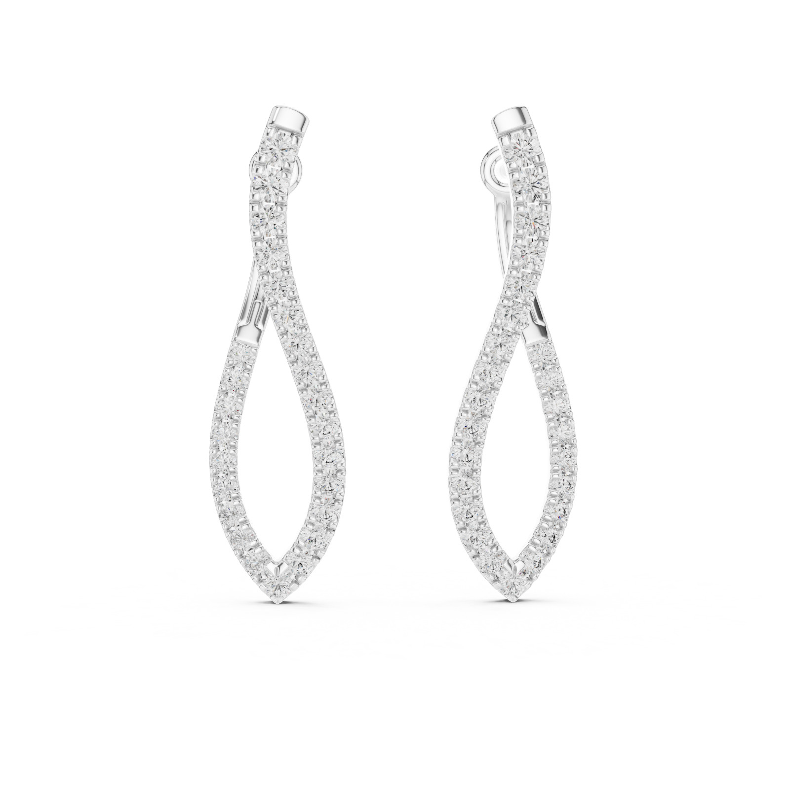 Lab grown diamond earring hoop | Silvadium | Life time tarnish free