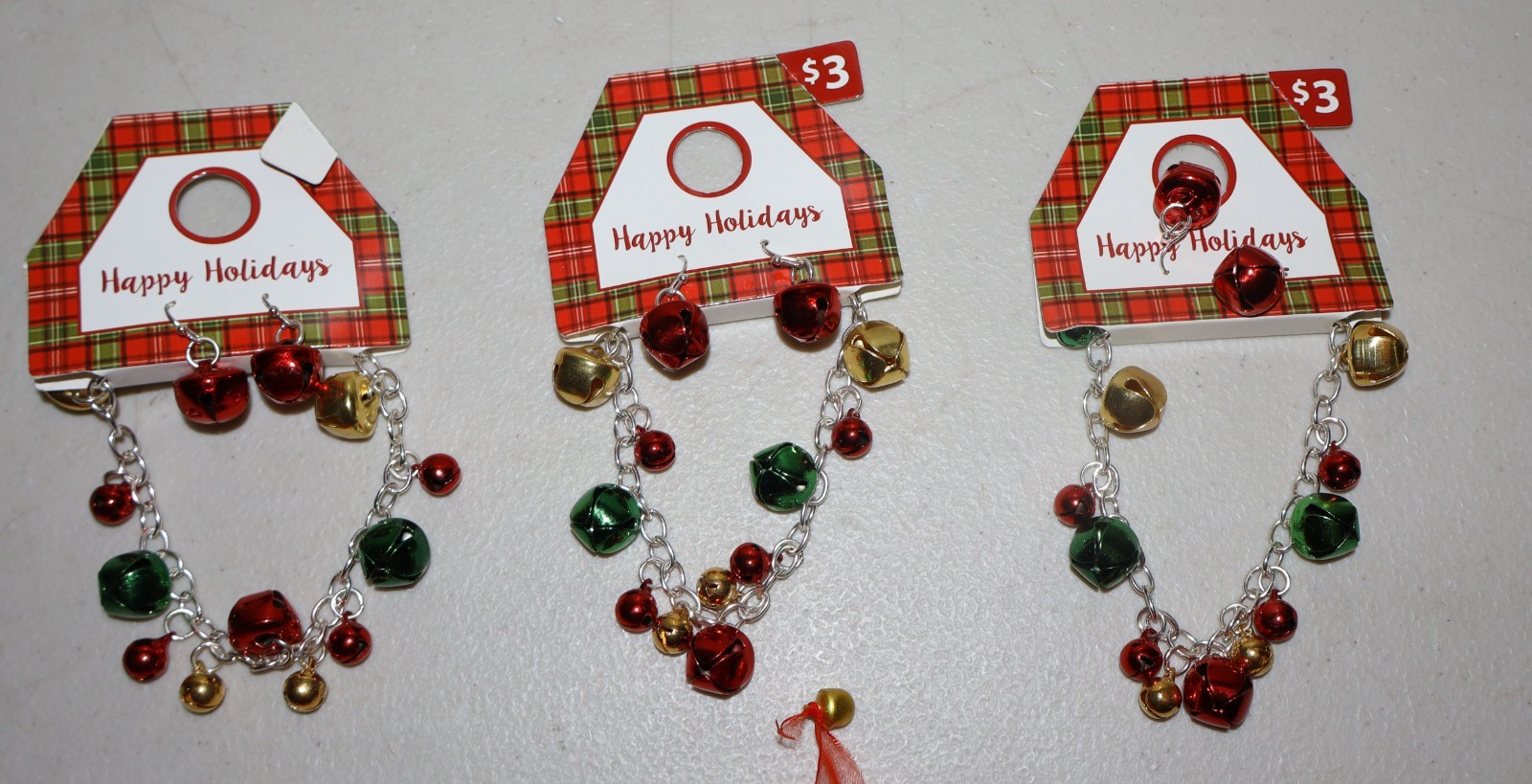 Happy Holiday Jewelry Lot of 7-Christmas Collection Earrings, Wrist Bands, Hair