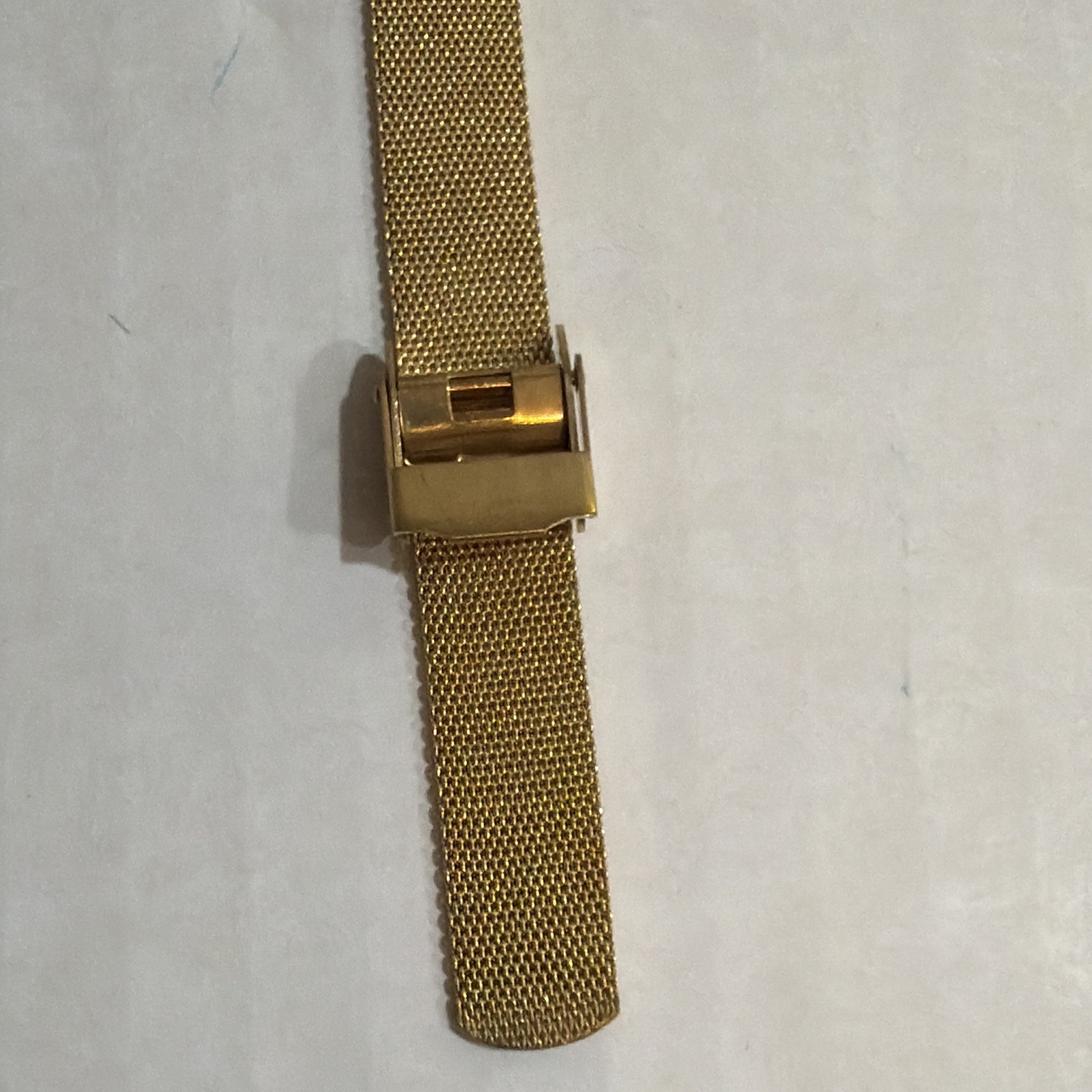 Skagen Women’s Gold Dial Quartz Watch Gold Mesh Band Diamond Markers 30m