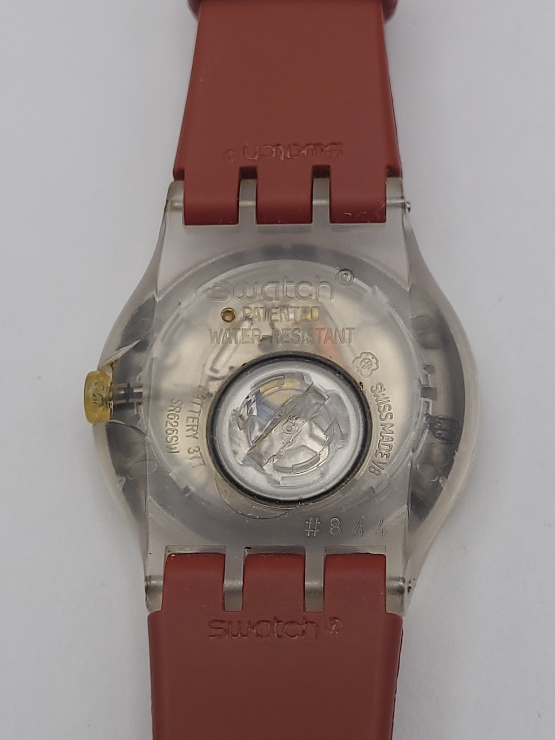 Vintage Swatch Analog Quartz Mens Watch “Ruby Touch” New Battery Working