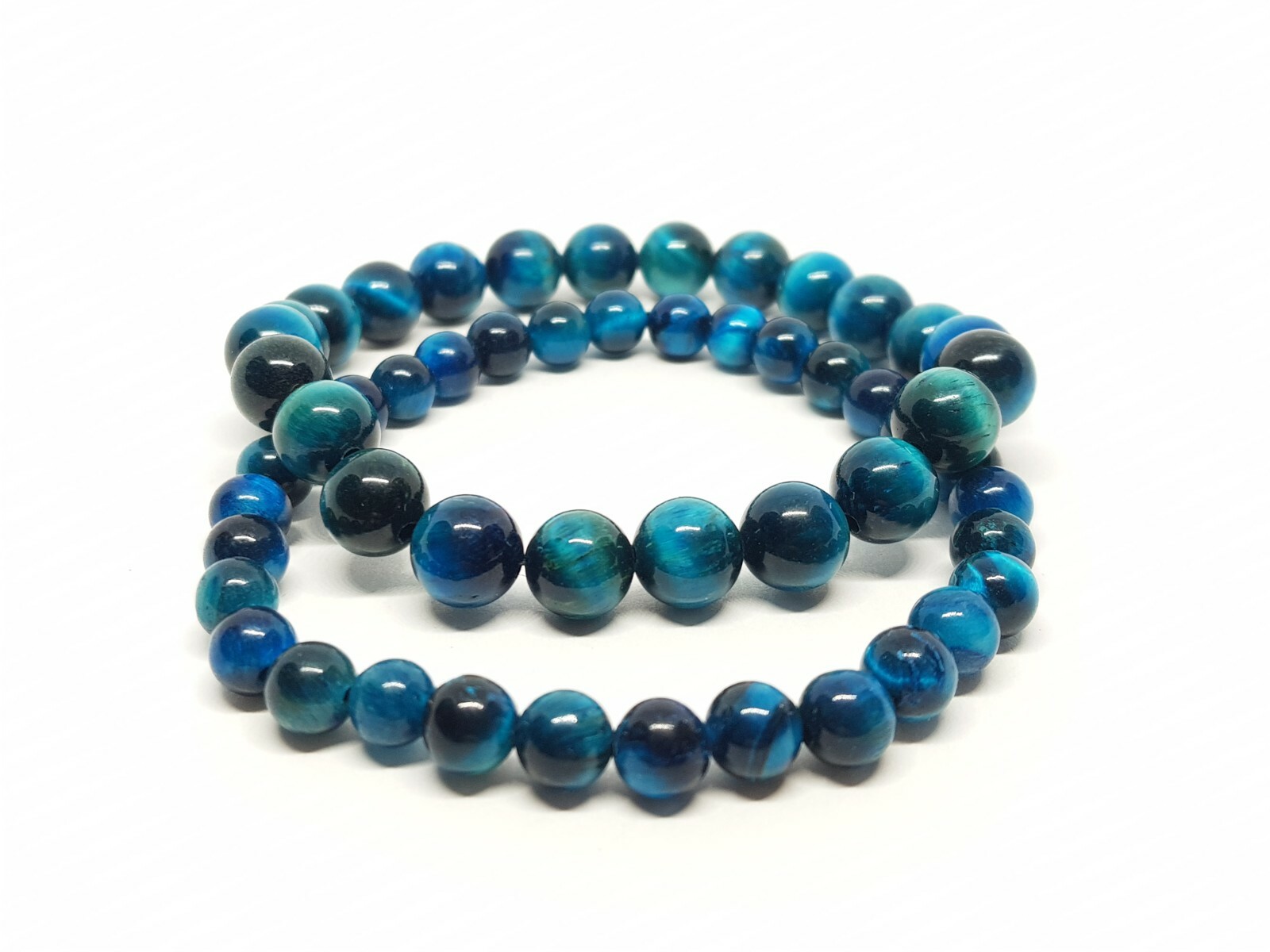 Blue Tigers Eye Bracelet Hawks Eye Bracelet 8mm 6mm Tiger’s Eye Healing Gemstone