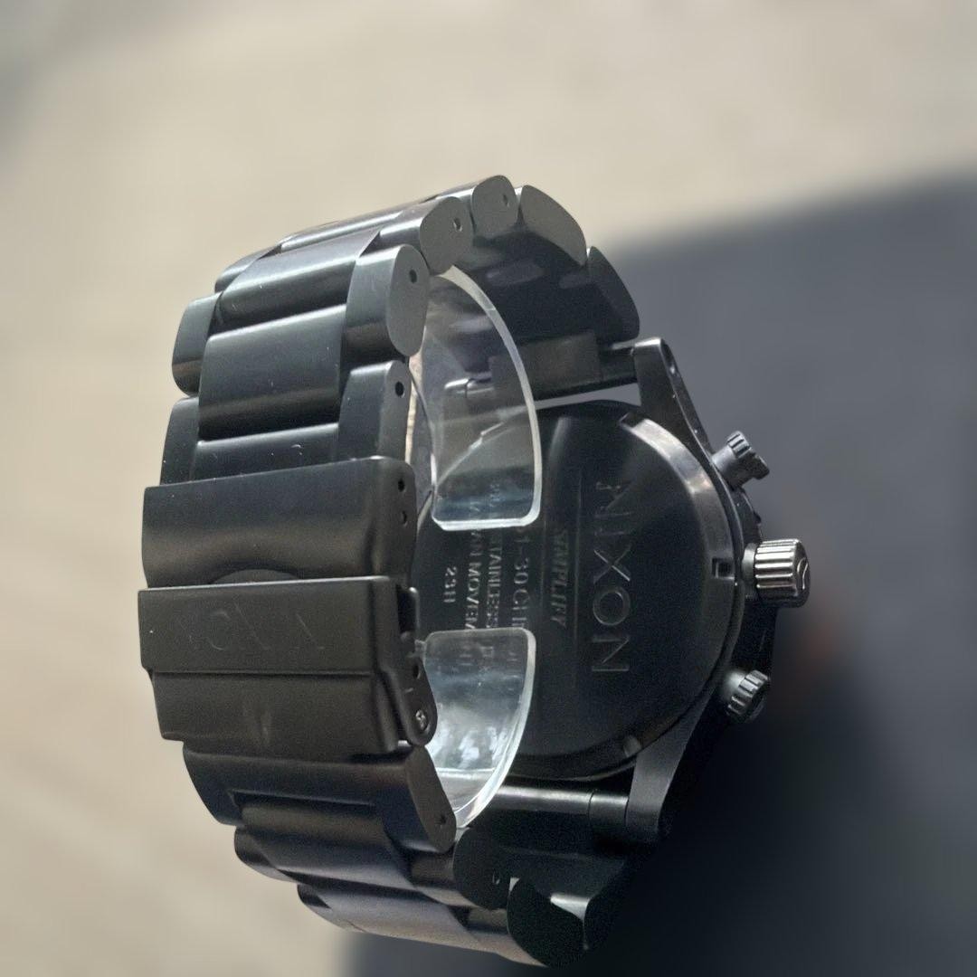Nixon 51-30 Chrono A083-2789 Black Gold Quartz Watch Unused From Japan