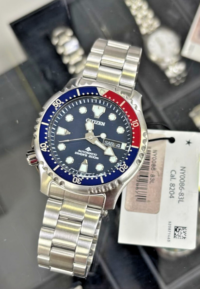 Citizen NY0086-83L Automatic Day-Date Stainless Steel Sport Men’s Watch 42 mm