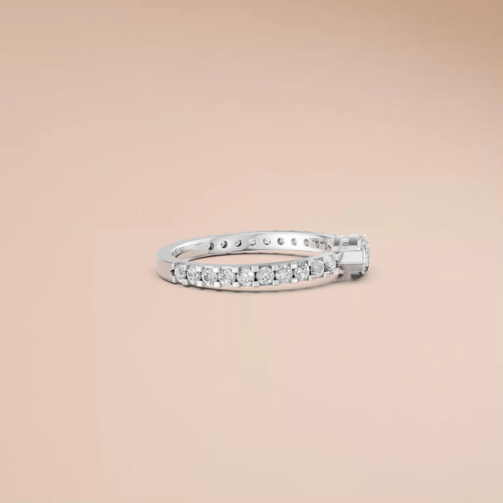0.82 CTW Marquise Lab Diamond Engagement Ring Hidden Halo Promise Ring