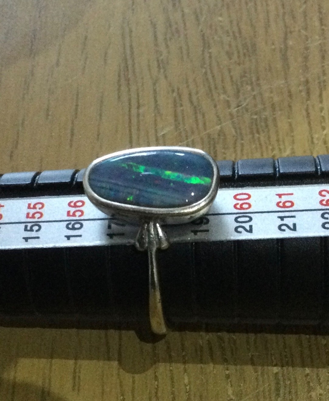 Beautiful Australian Opal Ring In Solid 925 Sterling Silver – Size US 8.25