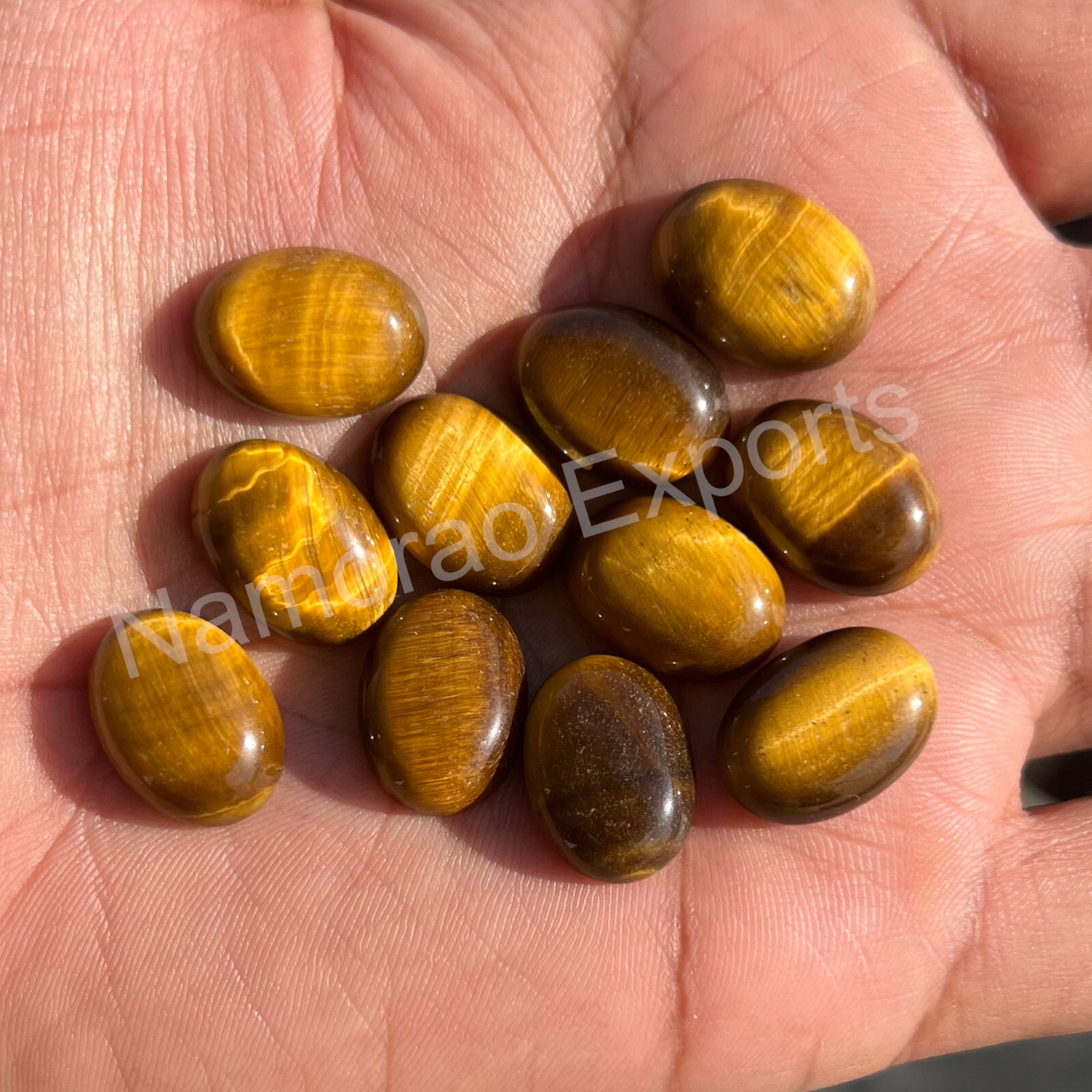 Natural Tiger’s Eye Oval 3×5 mm to 15×20 mm Cabochon Loose Gemstone Lot