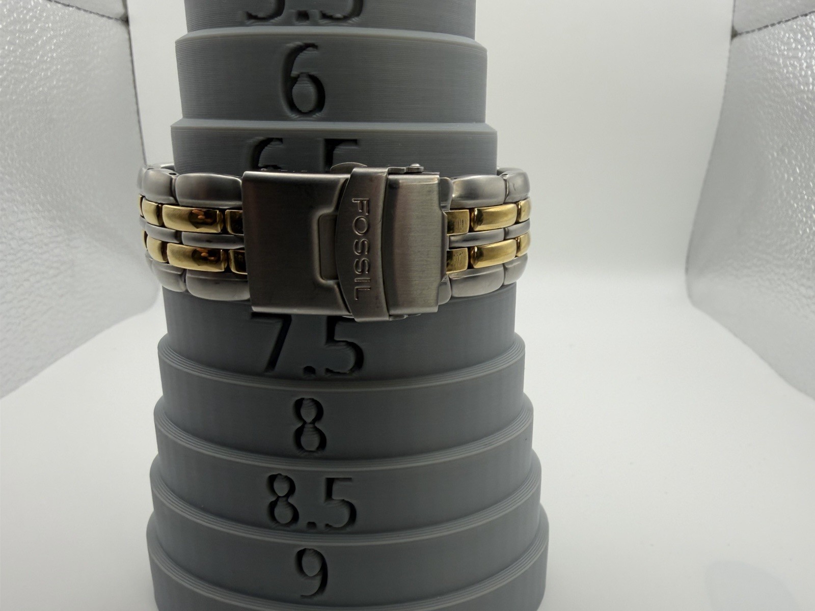 Fossil Blue 100M Two-Tone Quartz Men’s Watch Date Stainless Steel Runs Great