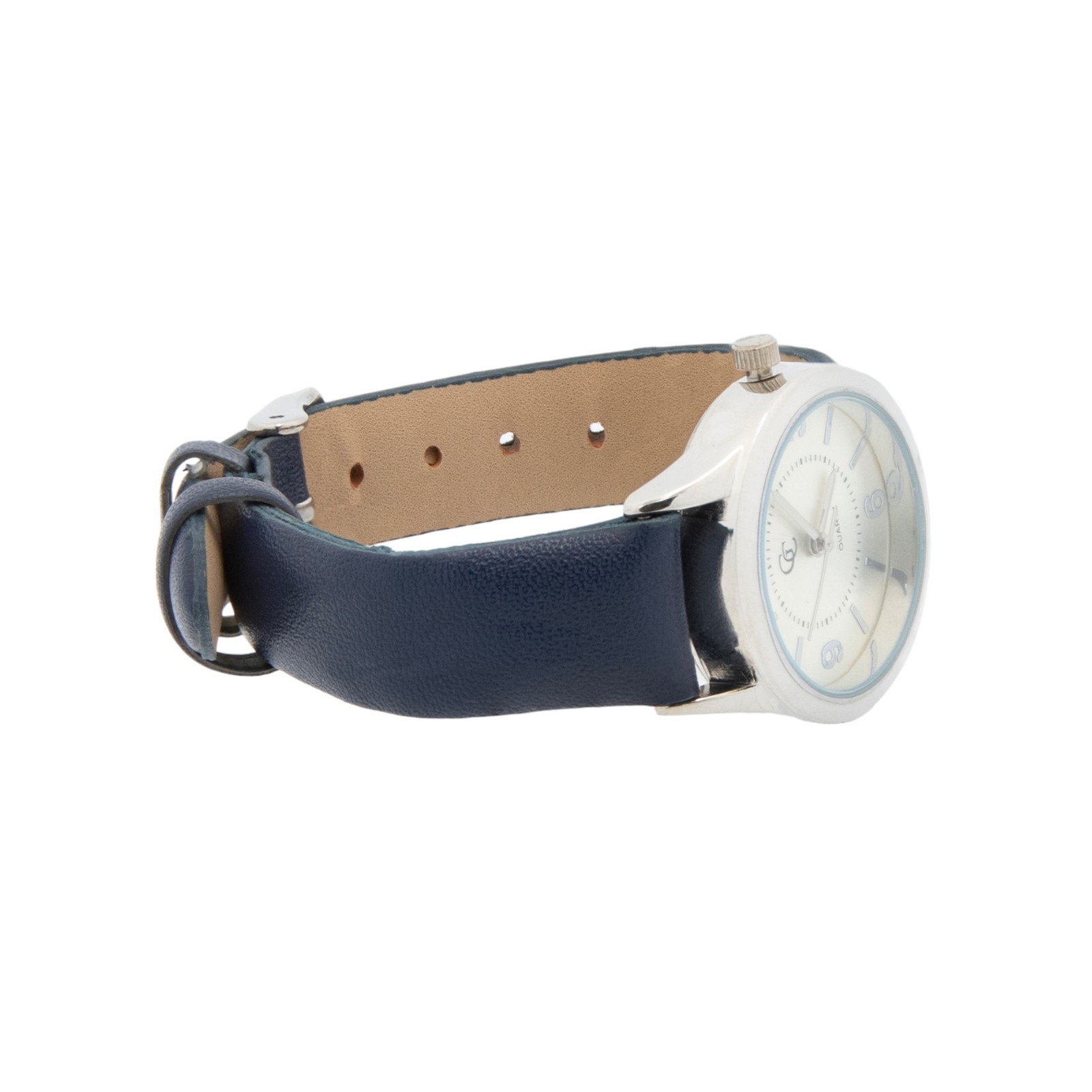 Gold Coast 30mm Women’s Navy Blue Faux Leather Strap Watch