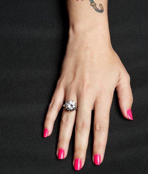 Femme Metale Engaging Huge Clear CZ Solitaire 925 Fine Sterling Silver Ring 5-9