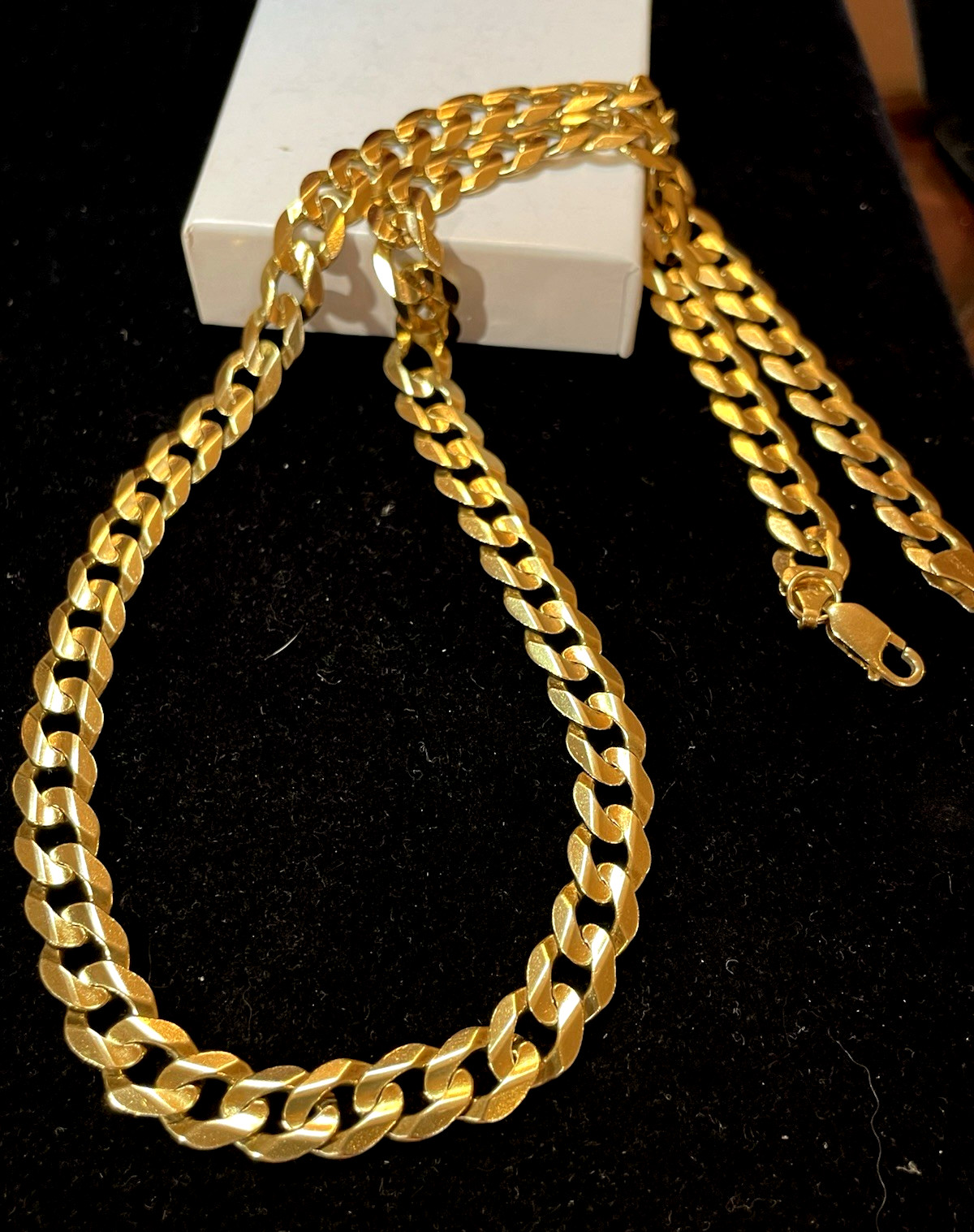 10K CUBAN CHAIN MADE IN TURKEY MIDAS NECKLACE 22 IN LONG 47.5 GRAMS 8MM WIDE