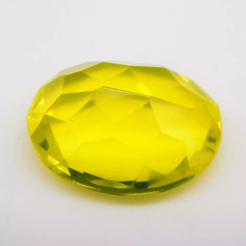 Attractive 10-12 Ct NEON Yellow Opal Oval Natural EGL Certified Loose Gemstone