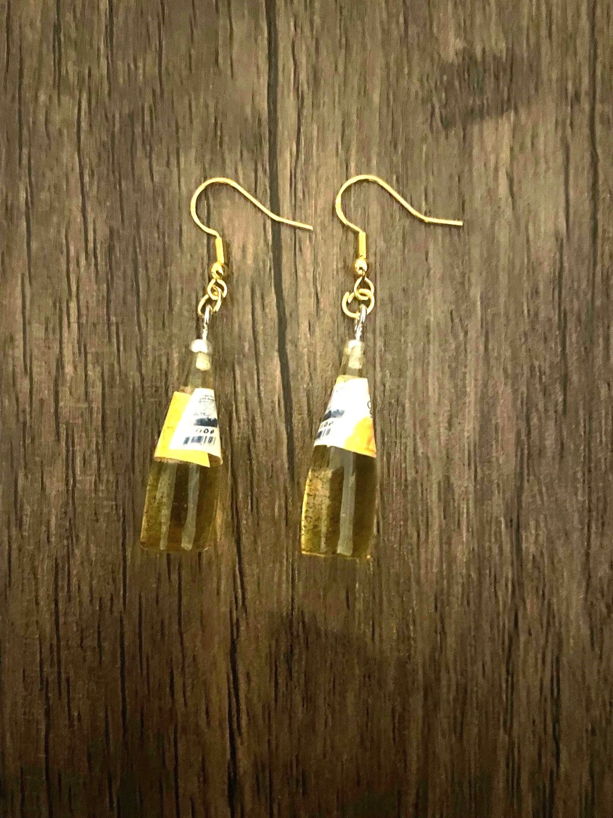 Handmade Love Chia Seeds Mango Bottle Charm Earrings