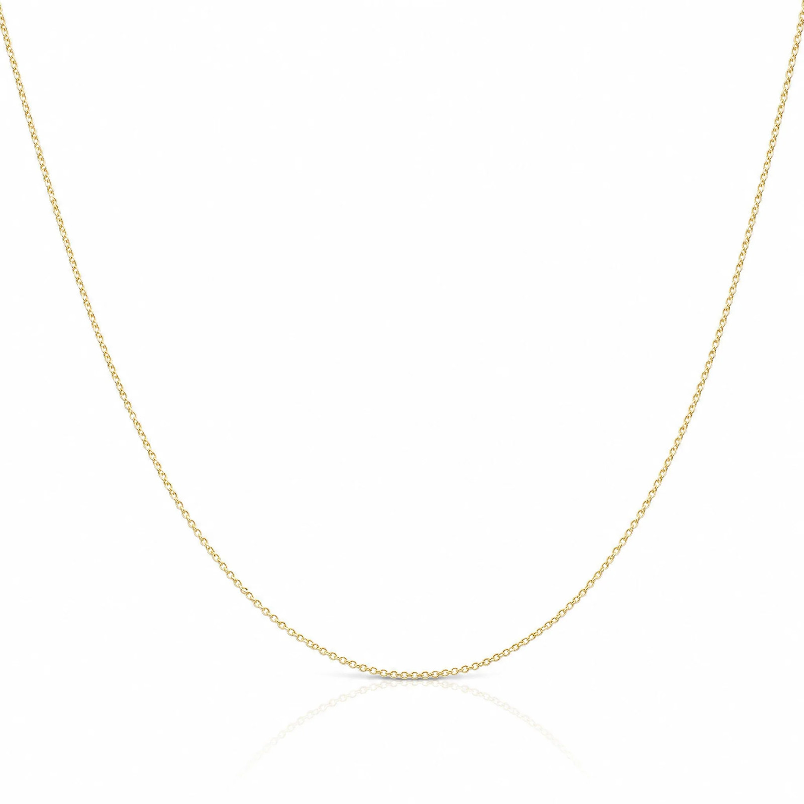 10K Yellow Gold .5mm Carded Curb Chain Necklace 16″-24″