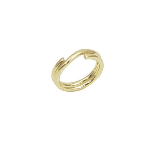 5mm Round Split Key Ring Clasp Genuine Real 14K Yellow Gold Jewelry Making