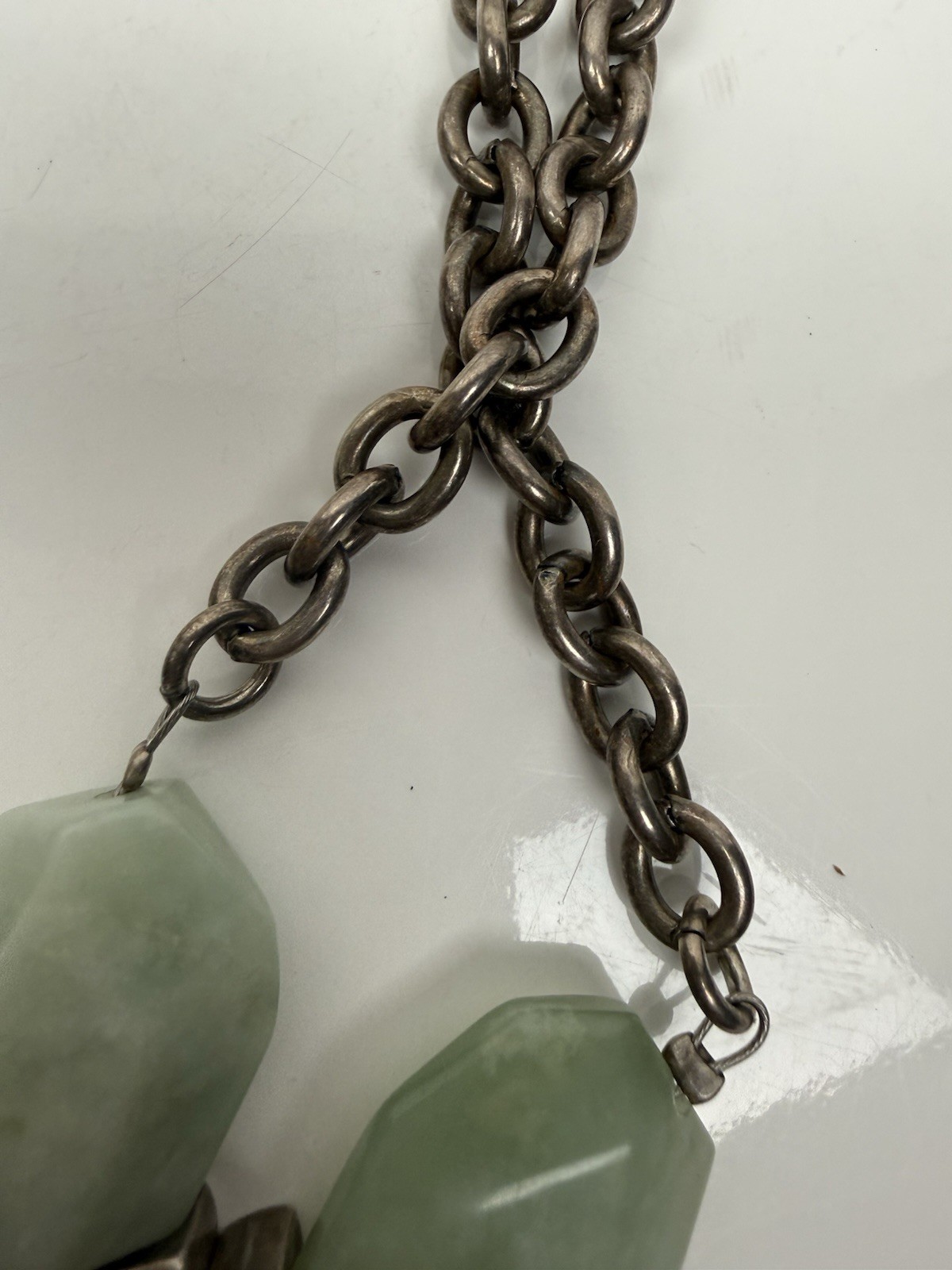 VTG Danon Pewter Pendant Necklace Featuring Brands Iconic Brutalist Handcrafted