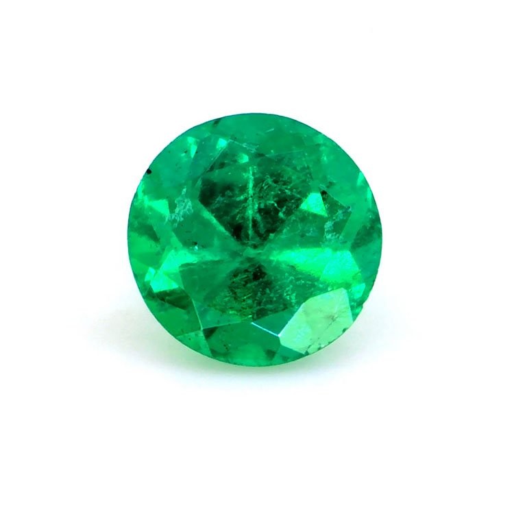 Colombia Round Green Emerald 0.36CT