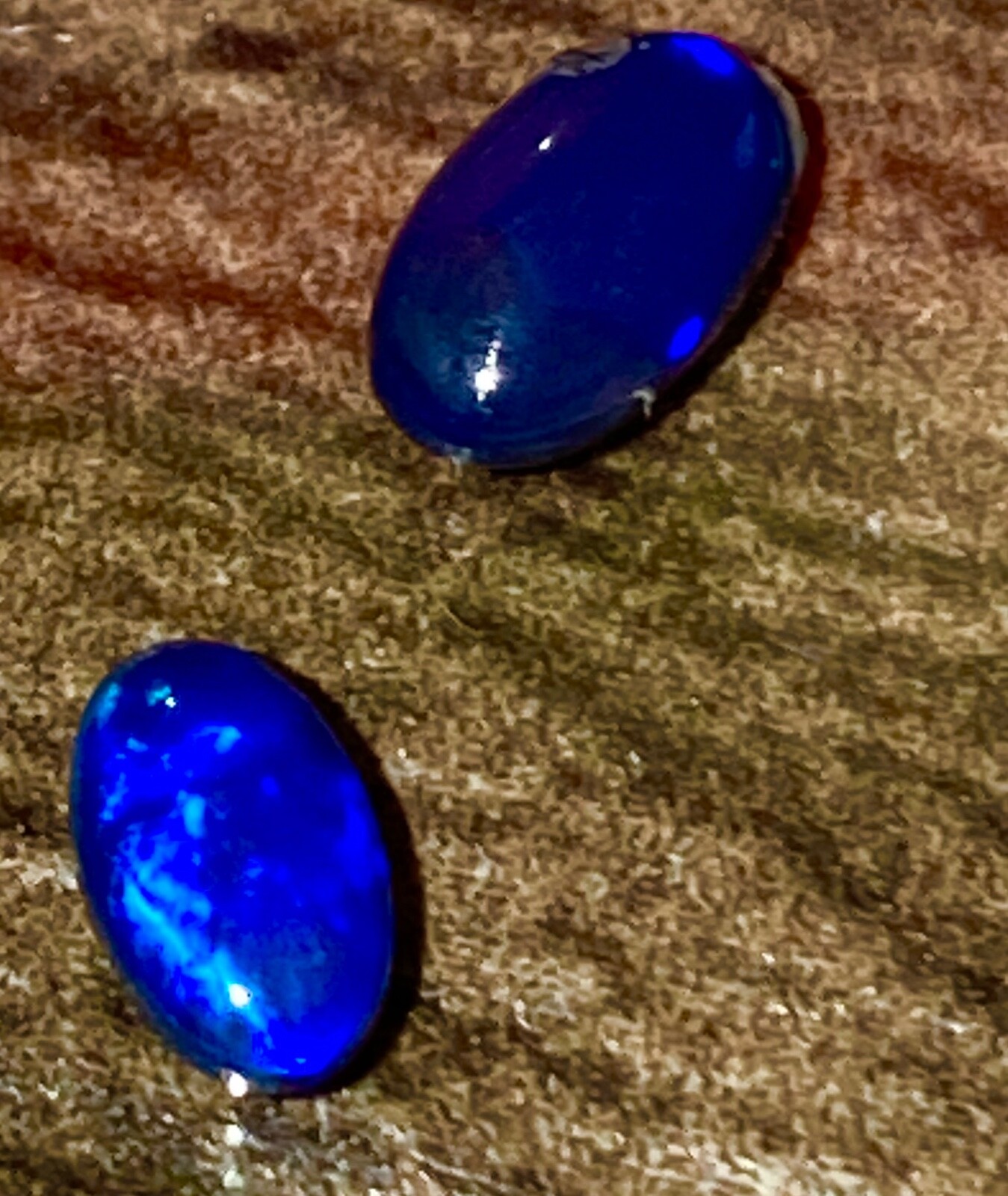 #934 0.40 Ct 2x SOLID Opal Lightning Ridge please read description