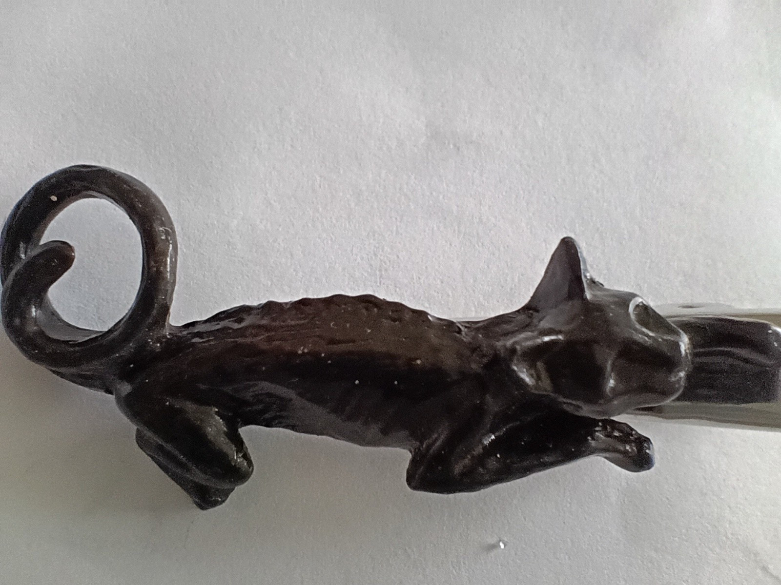 Alchemy Gothic England Black Cat Sith Hair Slide Barrette reg $24