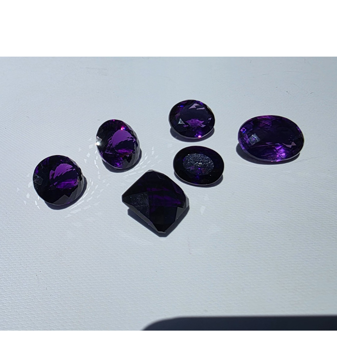 Purple Amethyst Cut Transparent Oval/Round/Rectangular 24.6-17.4mm 6pc